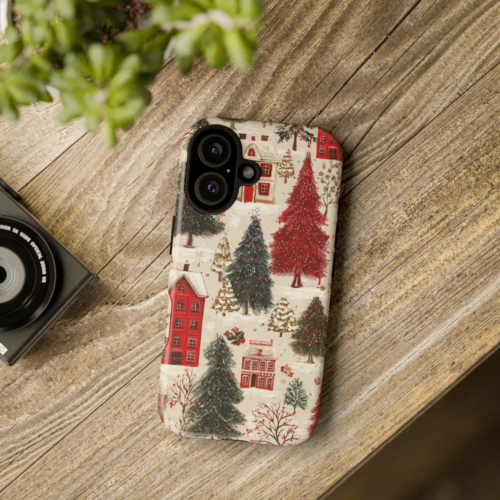 Cozy Winter Village Phone Case for iPhone 11-17 and Galaxy S10-S25 - KARARMDESIGN