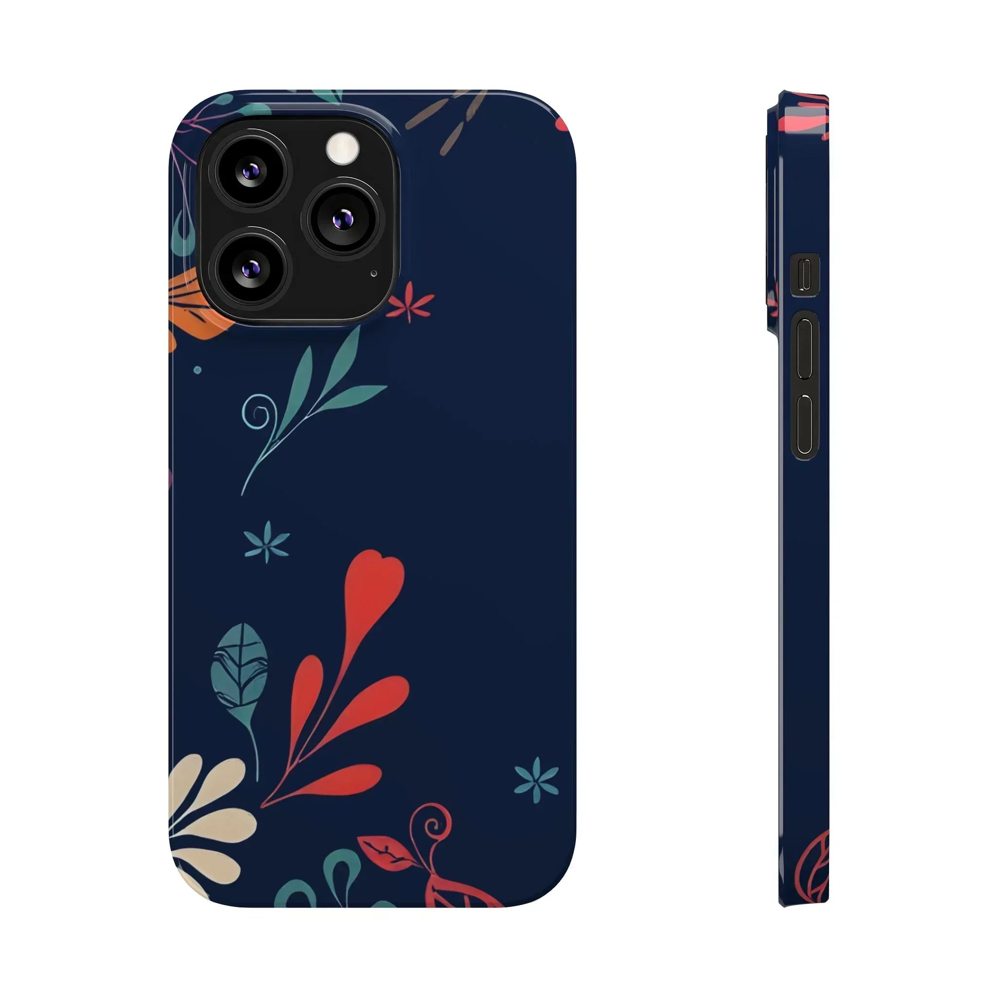 Nightshade Blossoms Phone Case for iPhone 11-17 - KARARMDESIGN