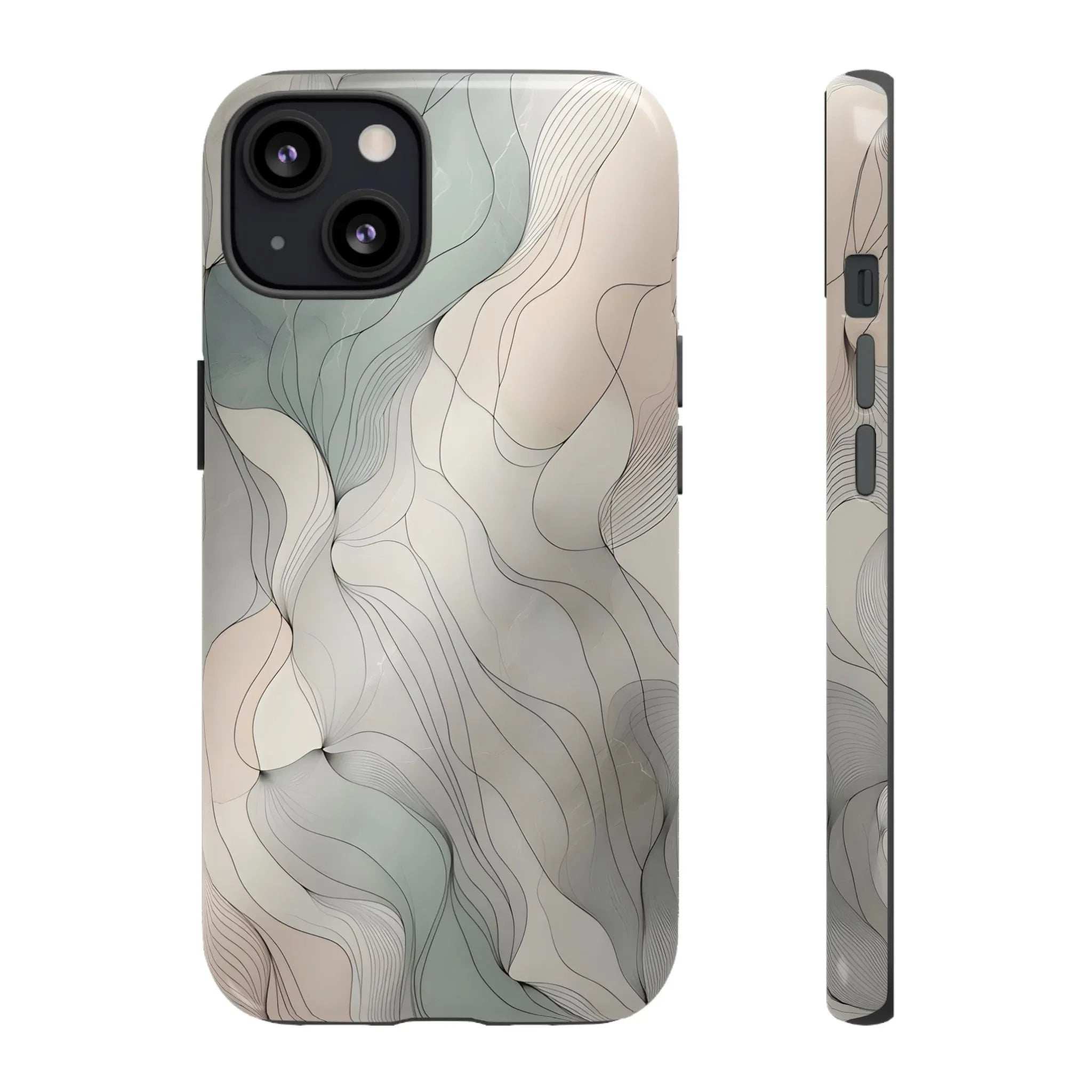 Pastel Wave Phone Case – Minimalist Design for iPhone & Pixel - KARARMDESIGN