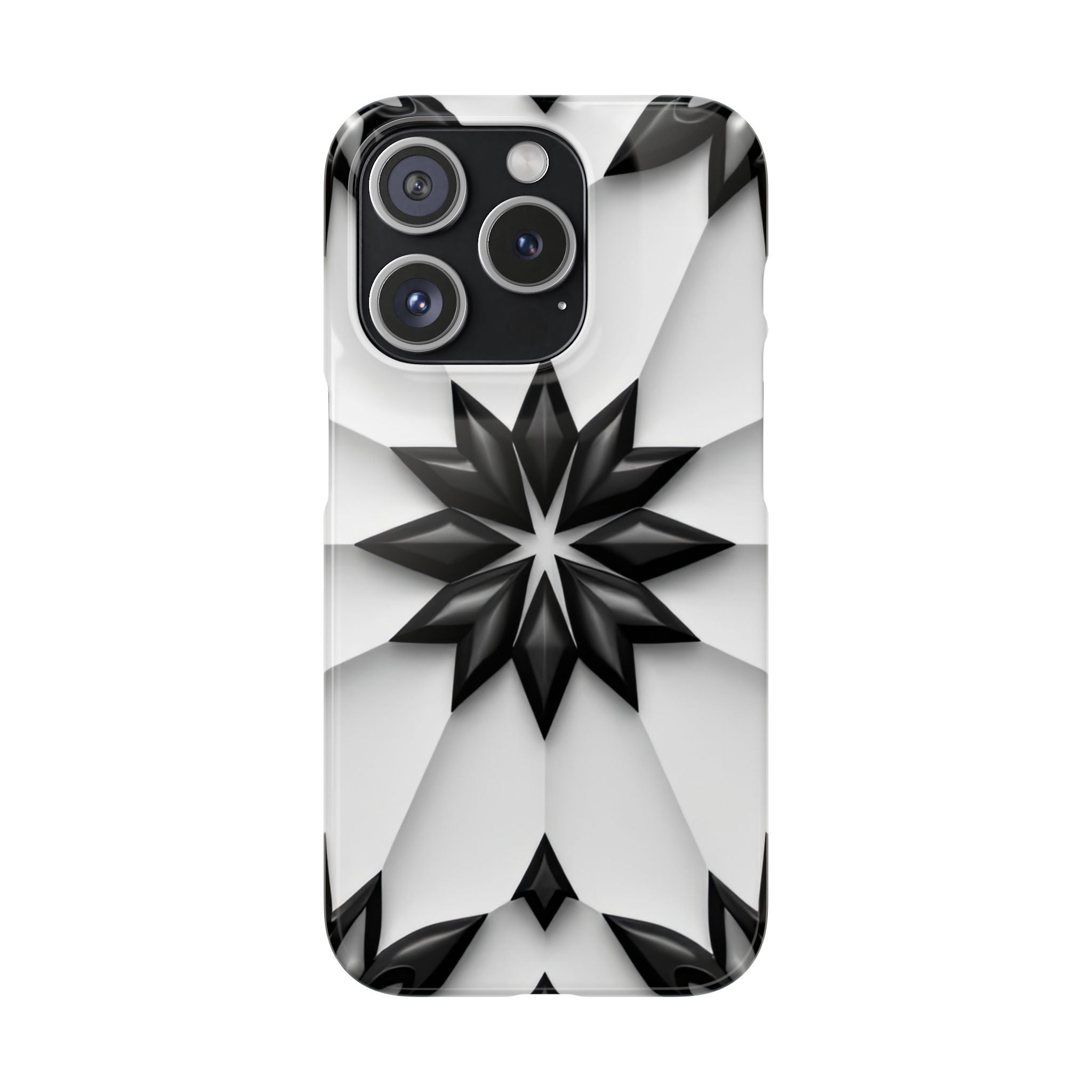 Black & White Geometric Snap Case for iPhone & Samsung Galaxy