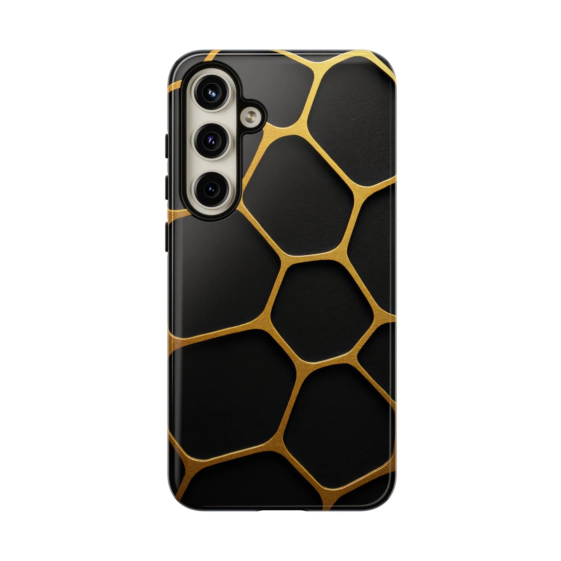 Golden Cellscape Phone Case for iPhone 8-17 and Galaxy S20-S25 - KARARMDESIGN