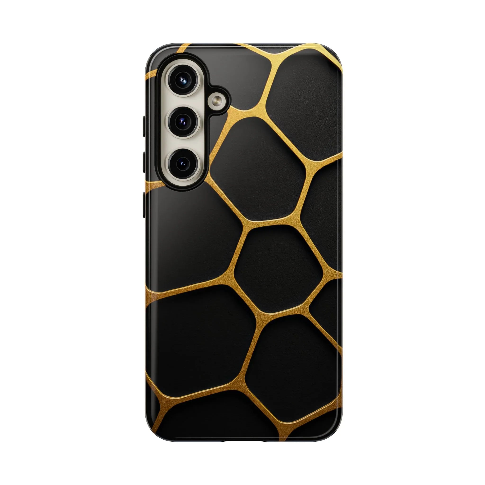 Golden Cellscape Phone Case for iPhone 8-17 and Galaxy S20-S25 - KARARMDESIGN