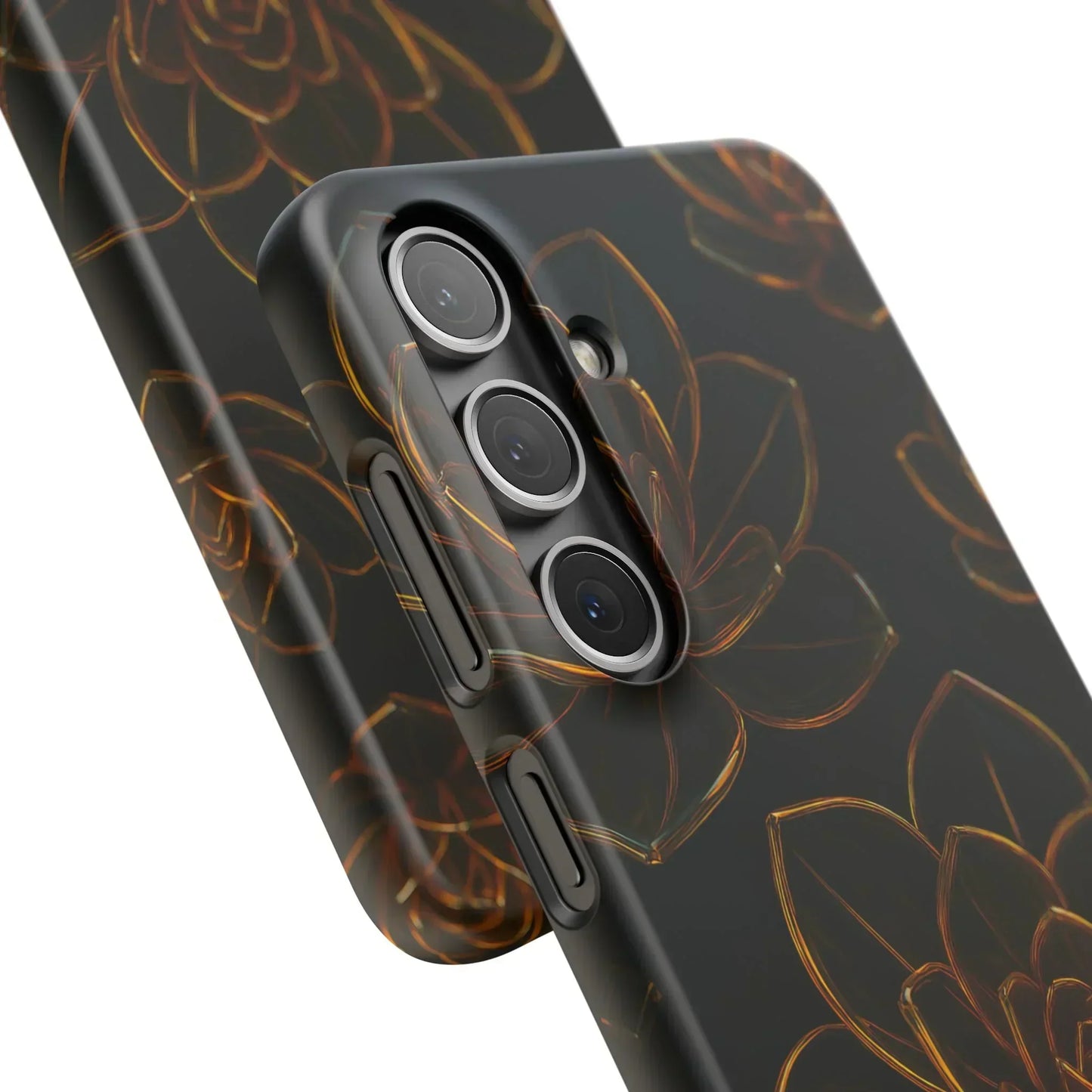 Glass Flower Phone Case for iPhone 7-16 and Galaxy S10-S24 Models
