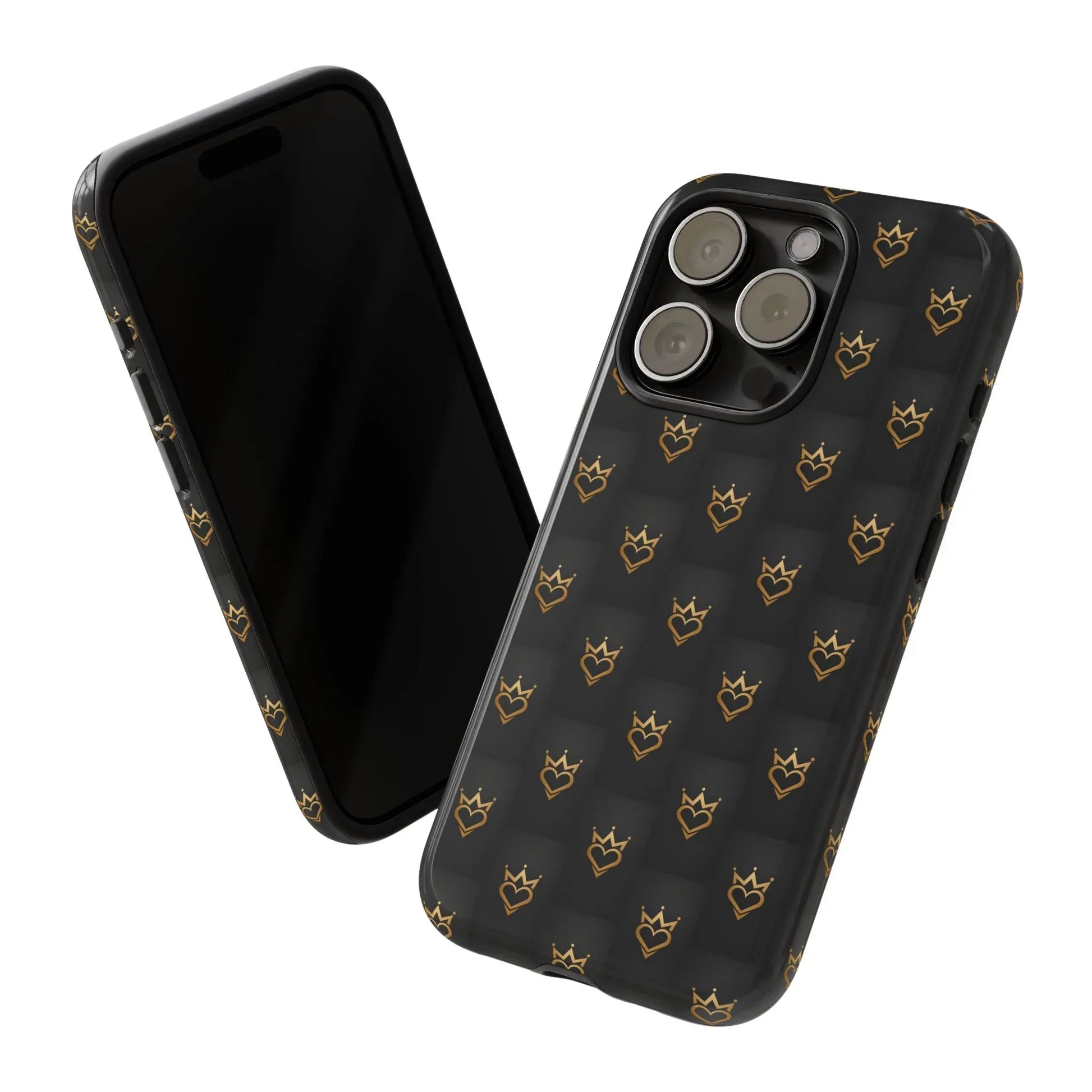 Crowned Heart Doodle Phone Case for iPhone 11-17 & Galaxy S10-S25 - KARARMDESIGN