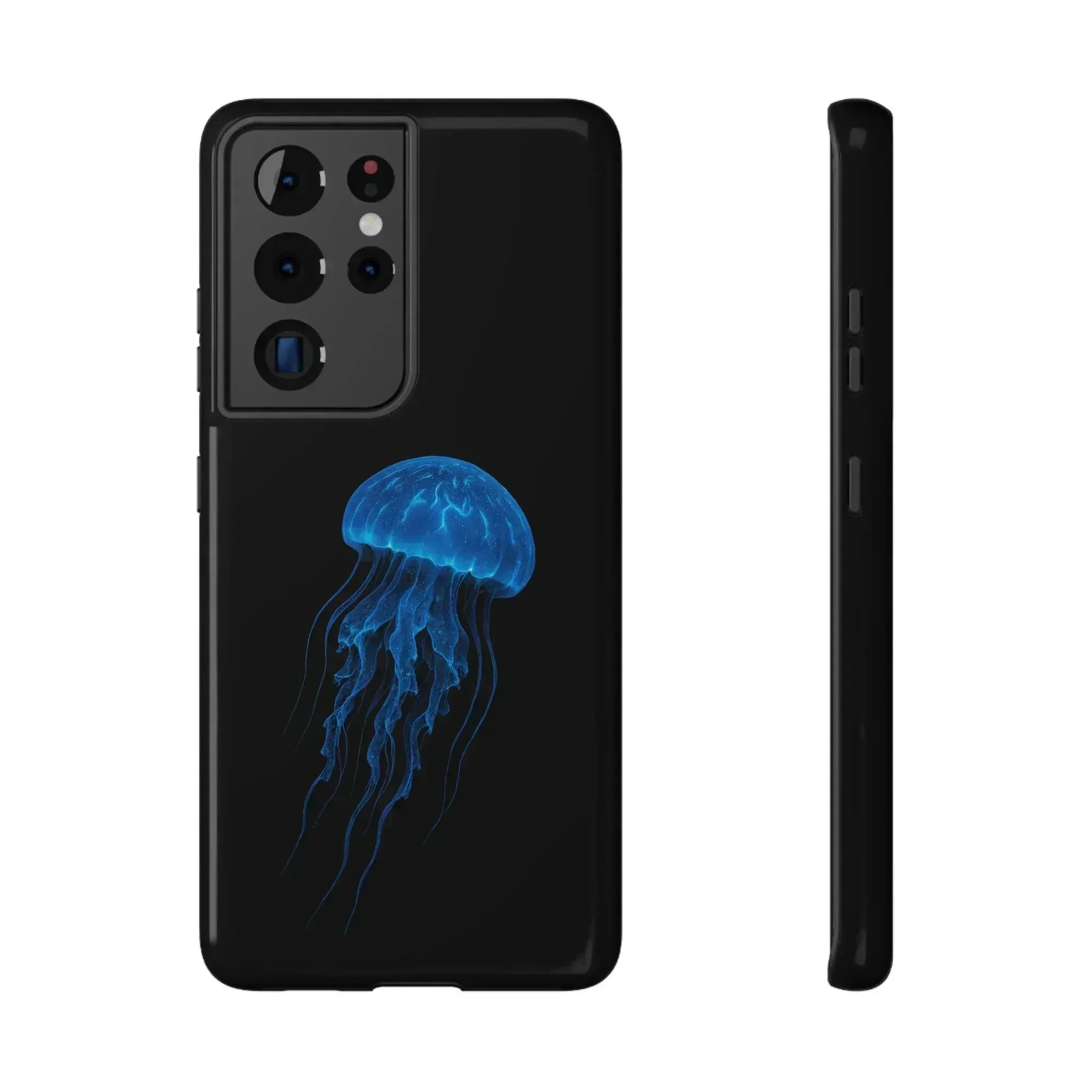 Blue Jellyfish Phone Case for iPhone 12-16 and Galaxy S21-S22 - KARARMDESIGN