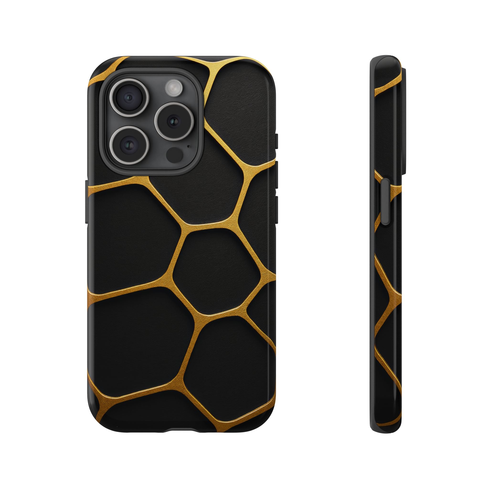 Golden Cellscape Tough Phone Case – Black & Gold