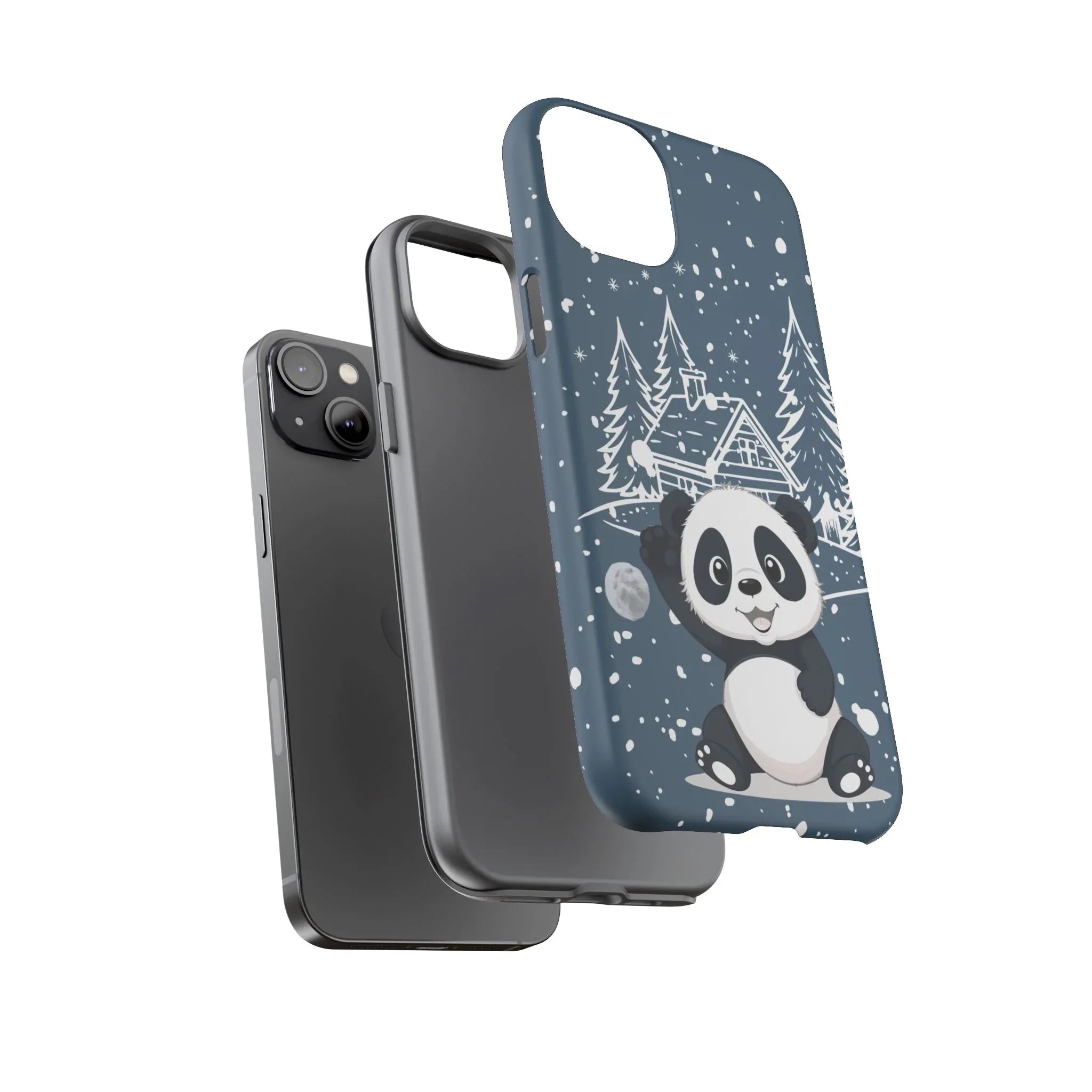 Cute Panda in a Winter Wonderland Phone Case for iPhone 8-17 - KARARMDESIGN