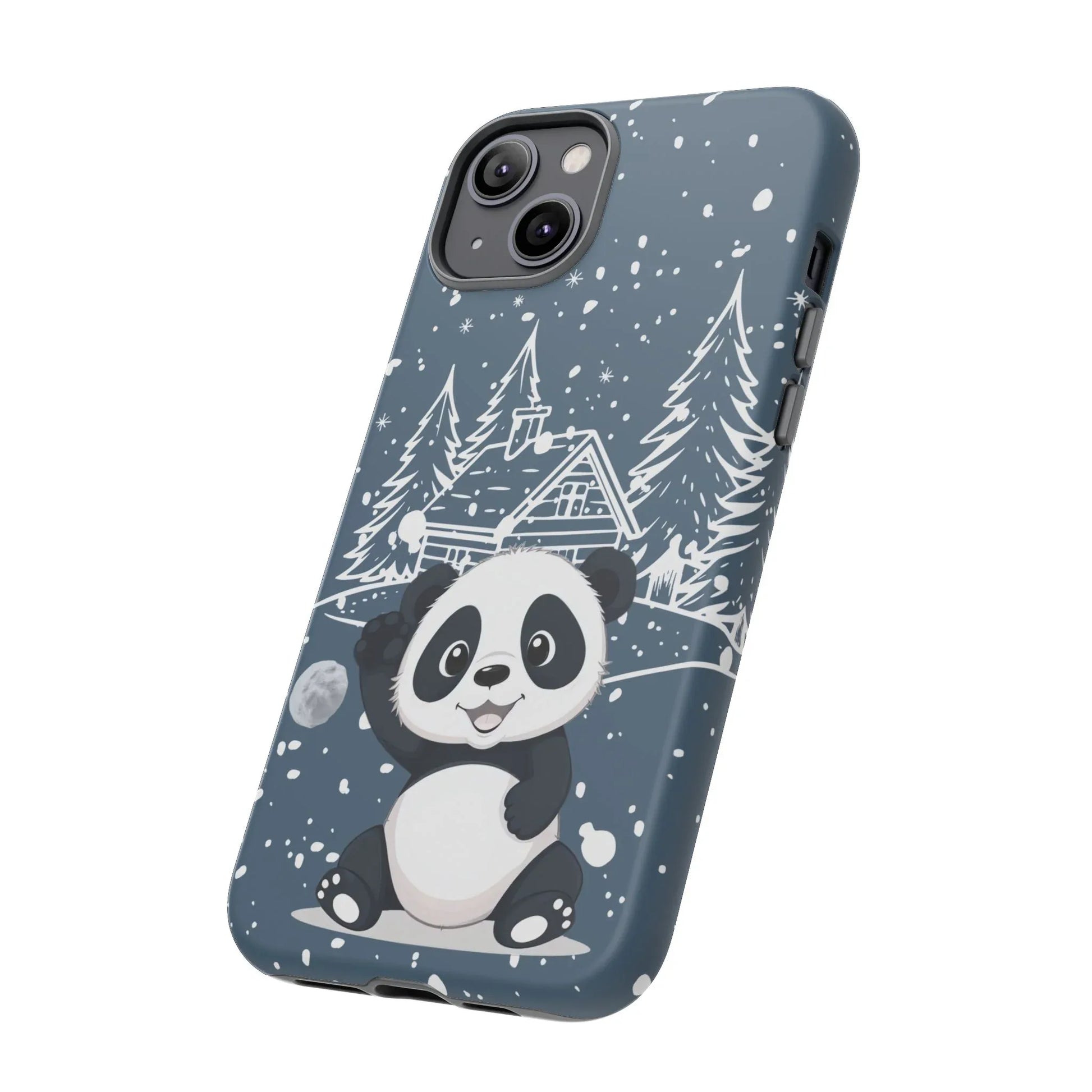 Cute Panda in a Winter Wonderland Phone Case for iPhone 8-17 - KARARMDESIGN
