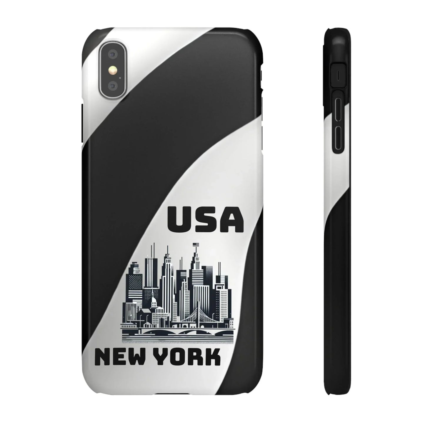 Monochrome New York City Skyline Phone Case for iPhone, Galaxy & Pixel - KarArmDesign