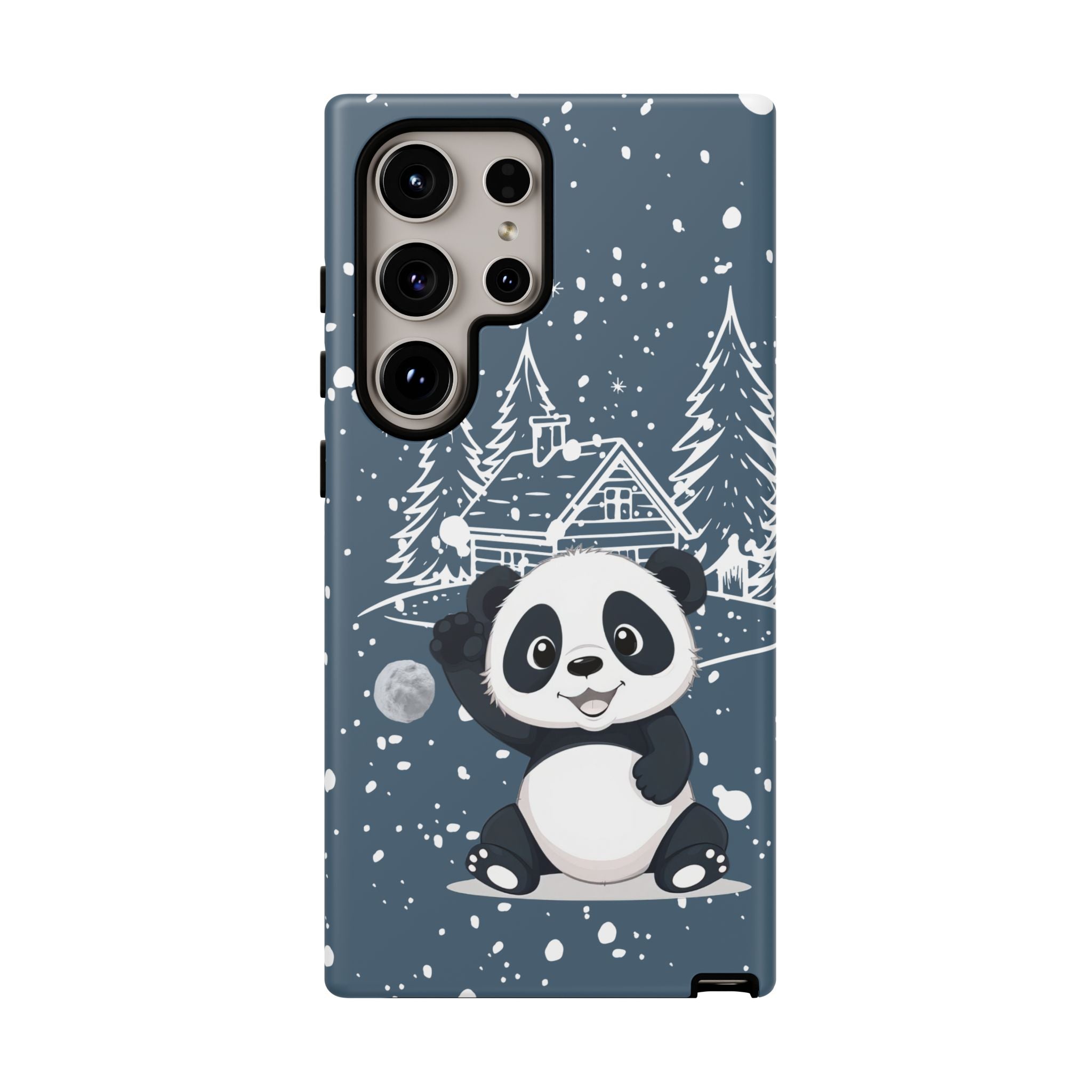 Cute Panda Phone Case for Samsung Galaxy S20–S26 & Google Pixel 6–9