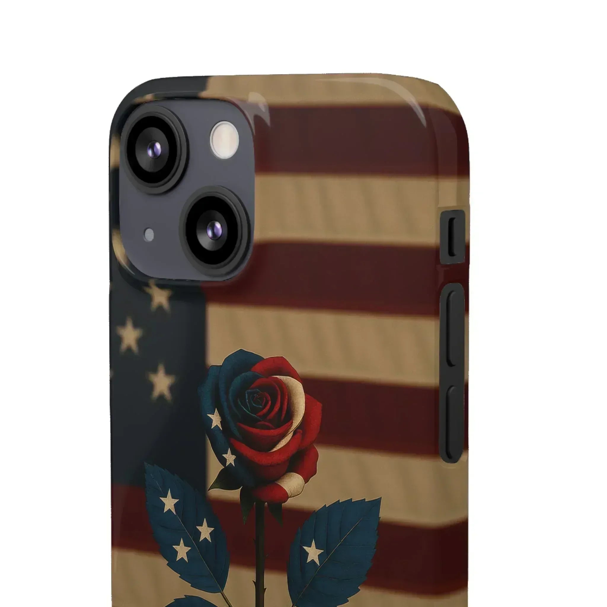 American Rose Flag Phone Case for iPhone 8-16 and Galaxy S10-S24 - KARARMDESIGN