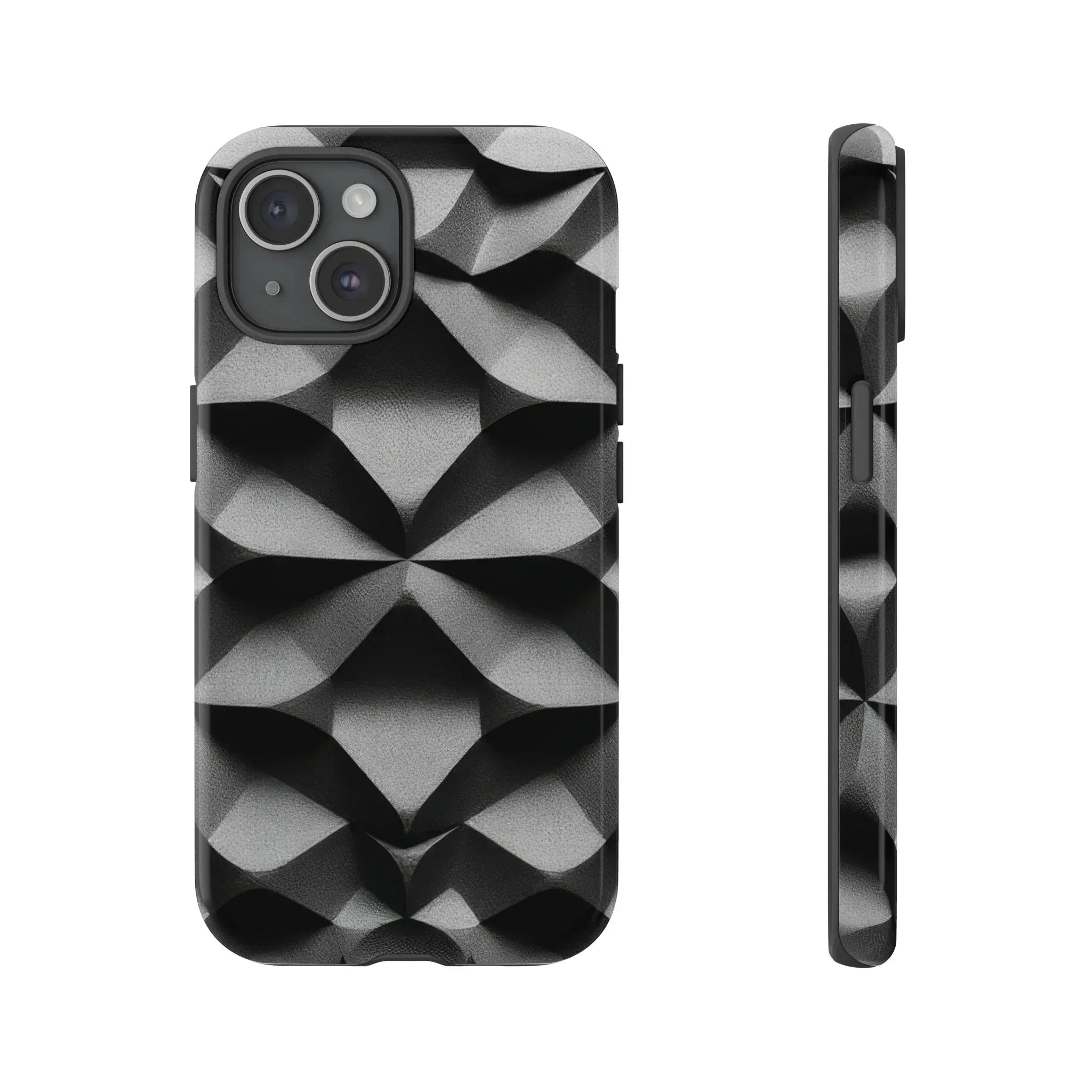 3D Geometric Phone Case for iPhone 8–17 - KARARMDESIGN