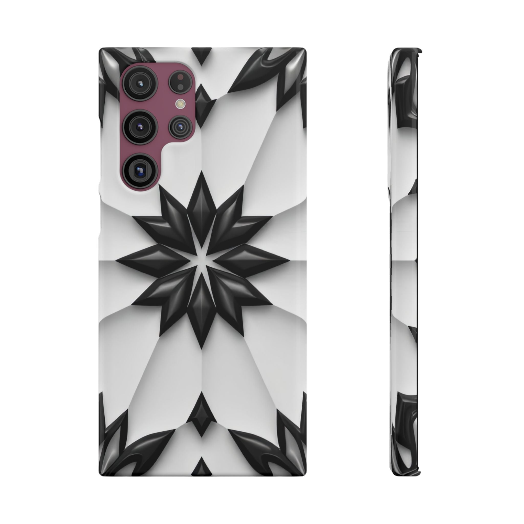 Black & White Geometric Snap Case for iPhone & Samsung Galaxy