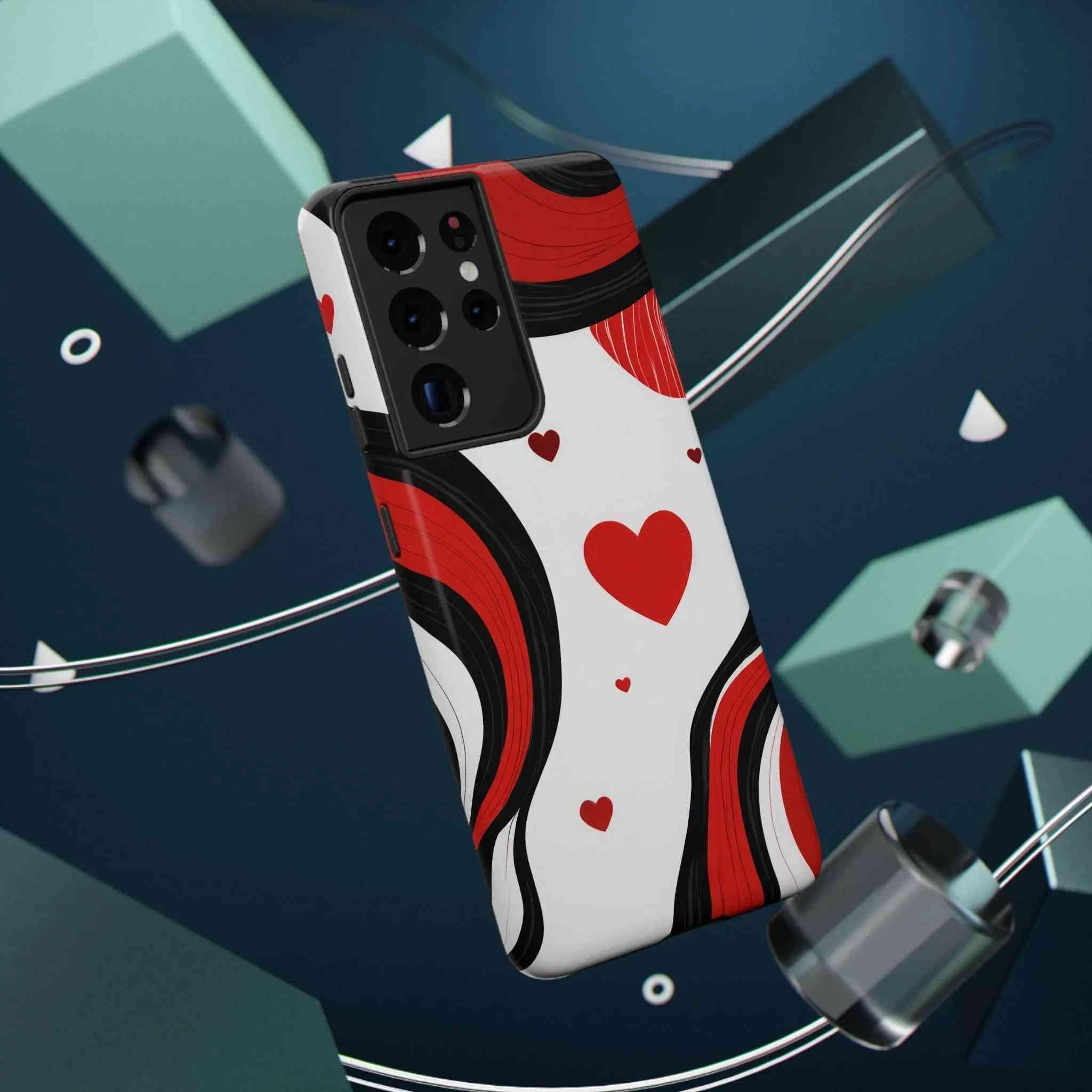 Red Romance Phone Case for iPhone 11-17 and Galaxy S21-S22 - KARARMDESIGN
