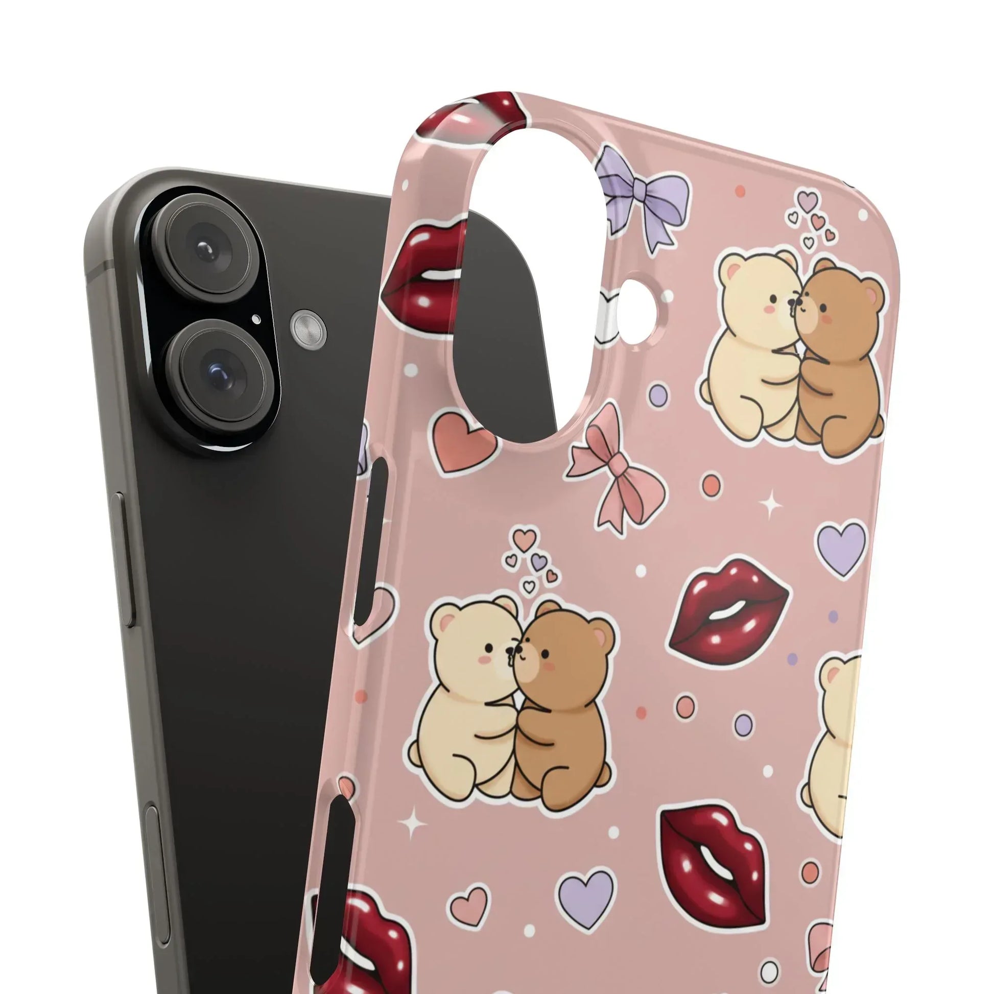 Bear Hug Bliss Phone Case for iPhone 11-17 - KARARMDESIGN