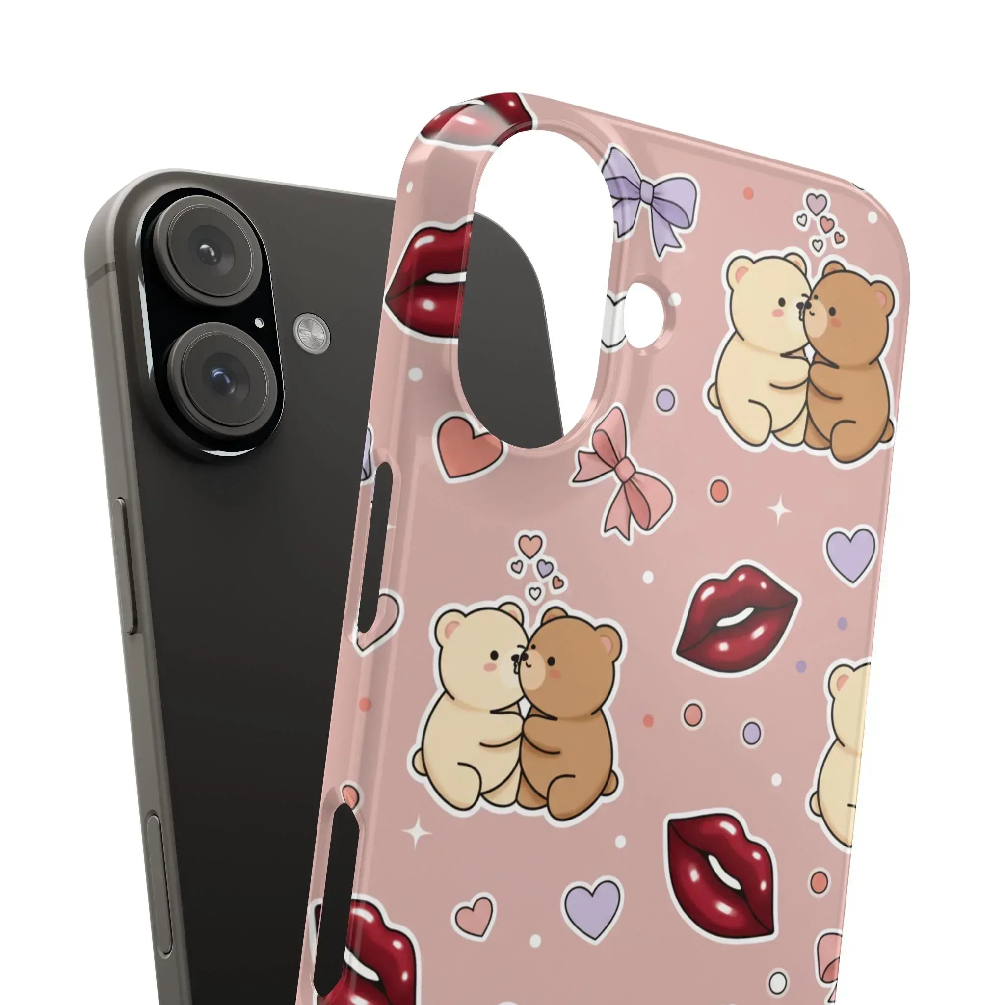 Bear Hug Bliss Phone Case for iPhone 11-17 - KARARMDESIGN