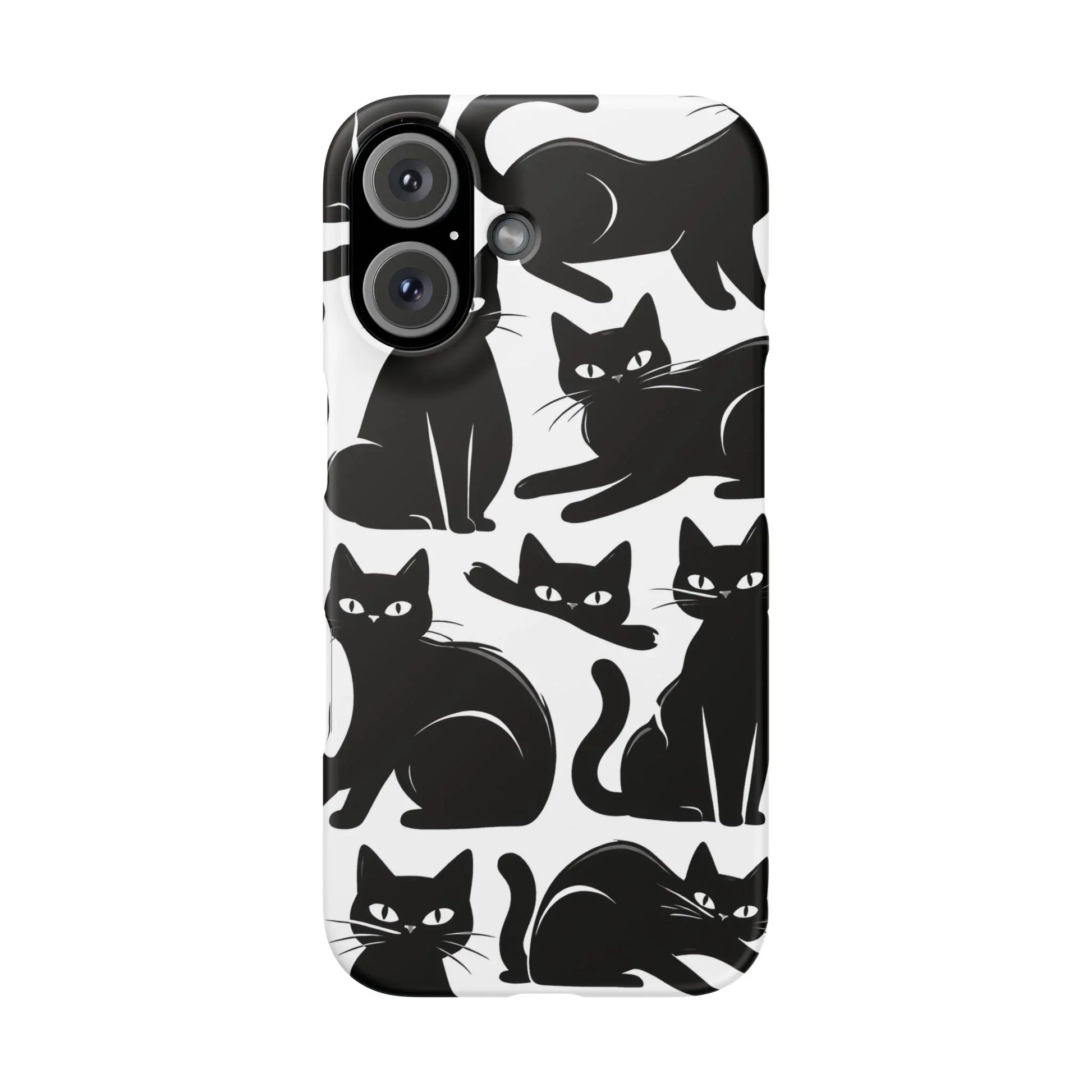 Black Cats Phone Case for iPhone 11-17 and Galaxy S20-S25 - KARARMDESIGN