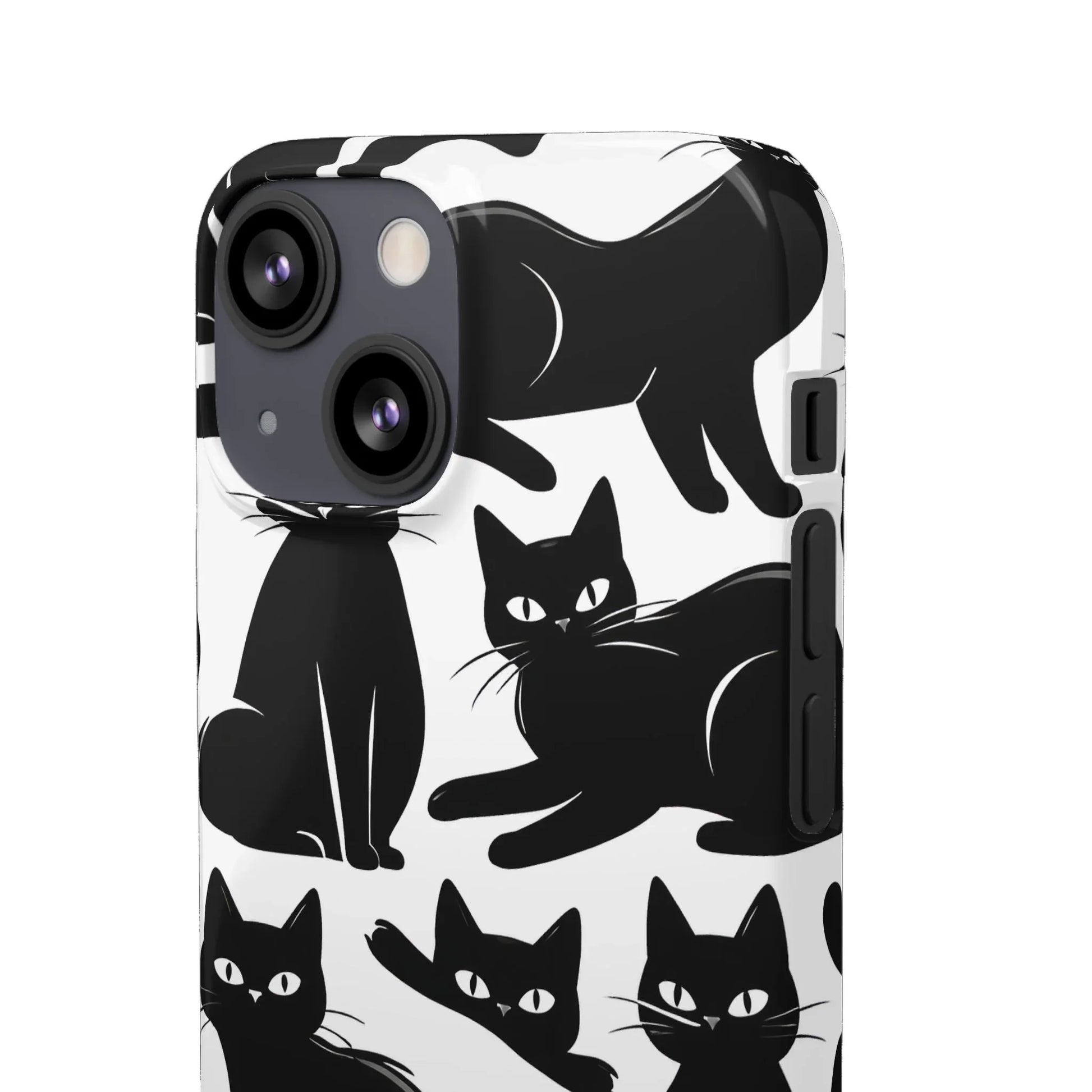 Black Cats Phone Case for iPhone 11-17 and Galaxy S20-S25 - KARARMDESIGN