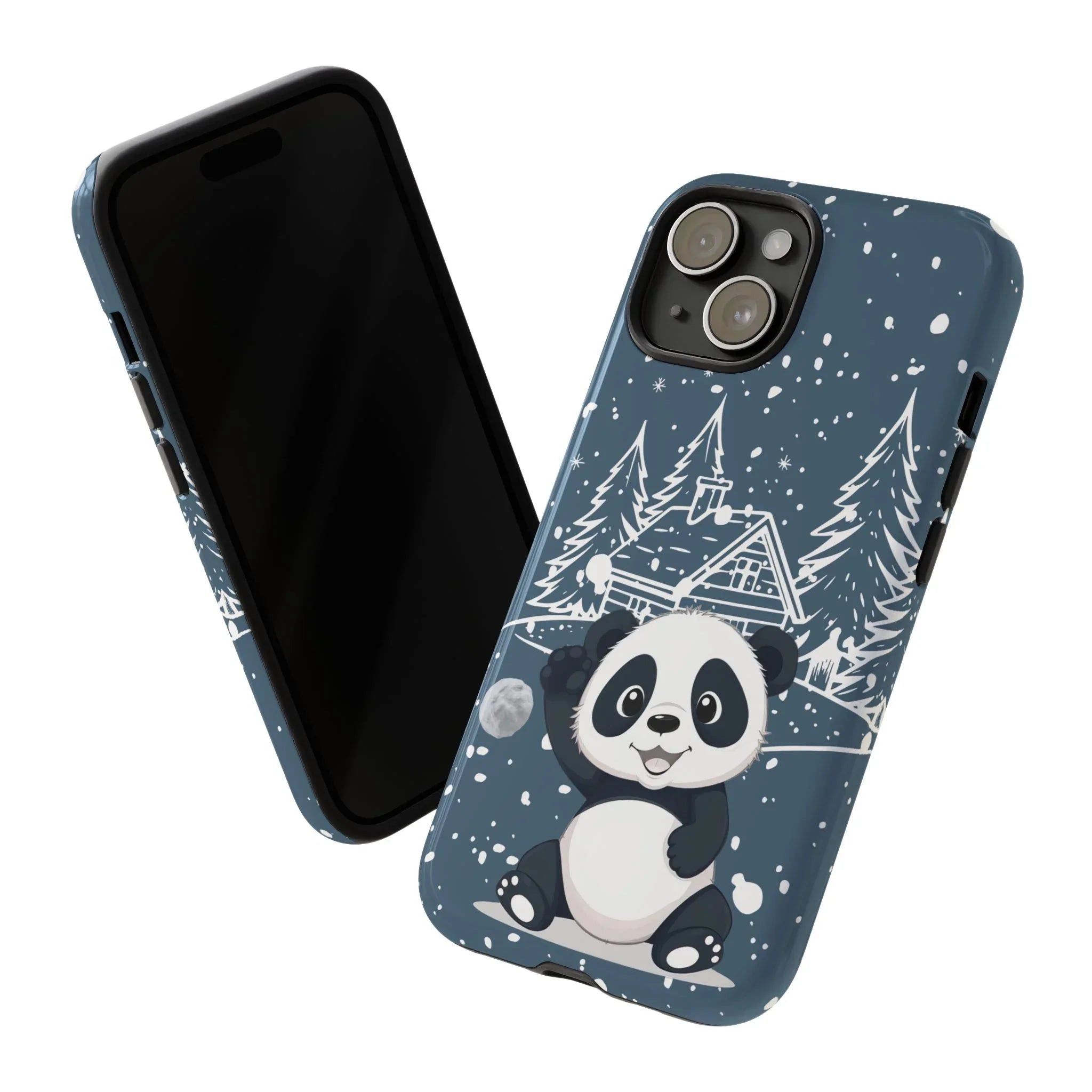Cute Panda in a Winter Wonderland Phone Case for iPhone 8-17 - KARARMDESIGN