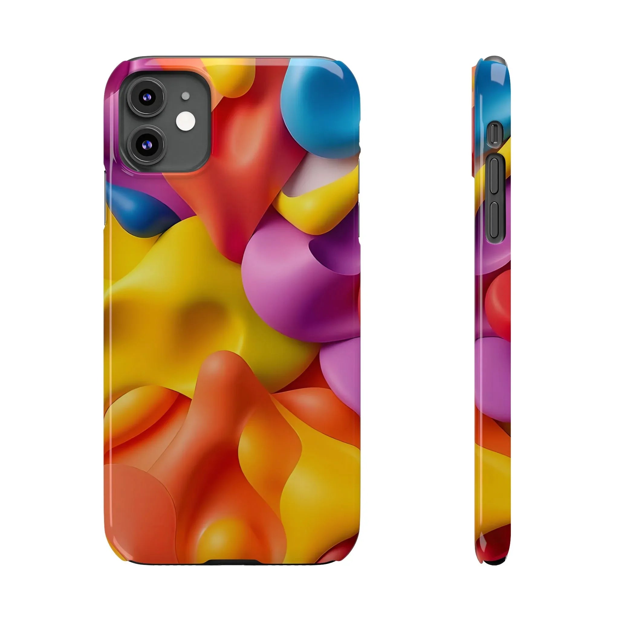Vibrant Abstract Color Phone Case for iPhone 11-16 - KARARMDESIGN