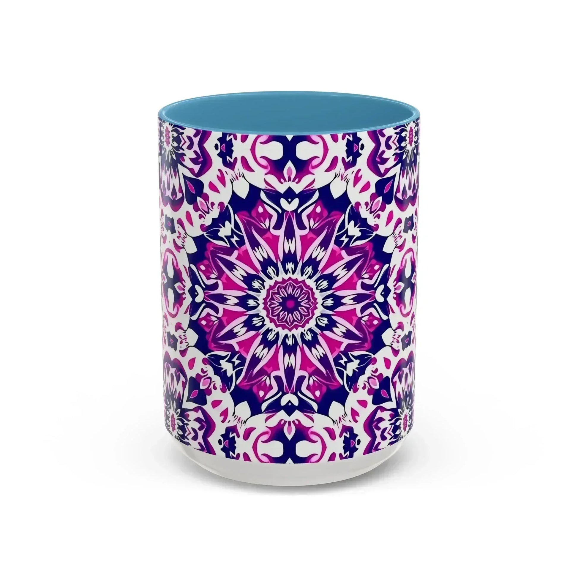 Vibrant Mandala Burst Ceramic Coffee Mug -11 & 15oz - KARARMDESIGN