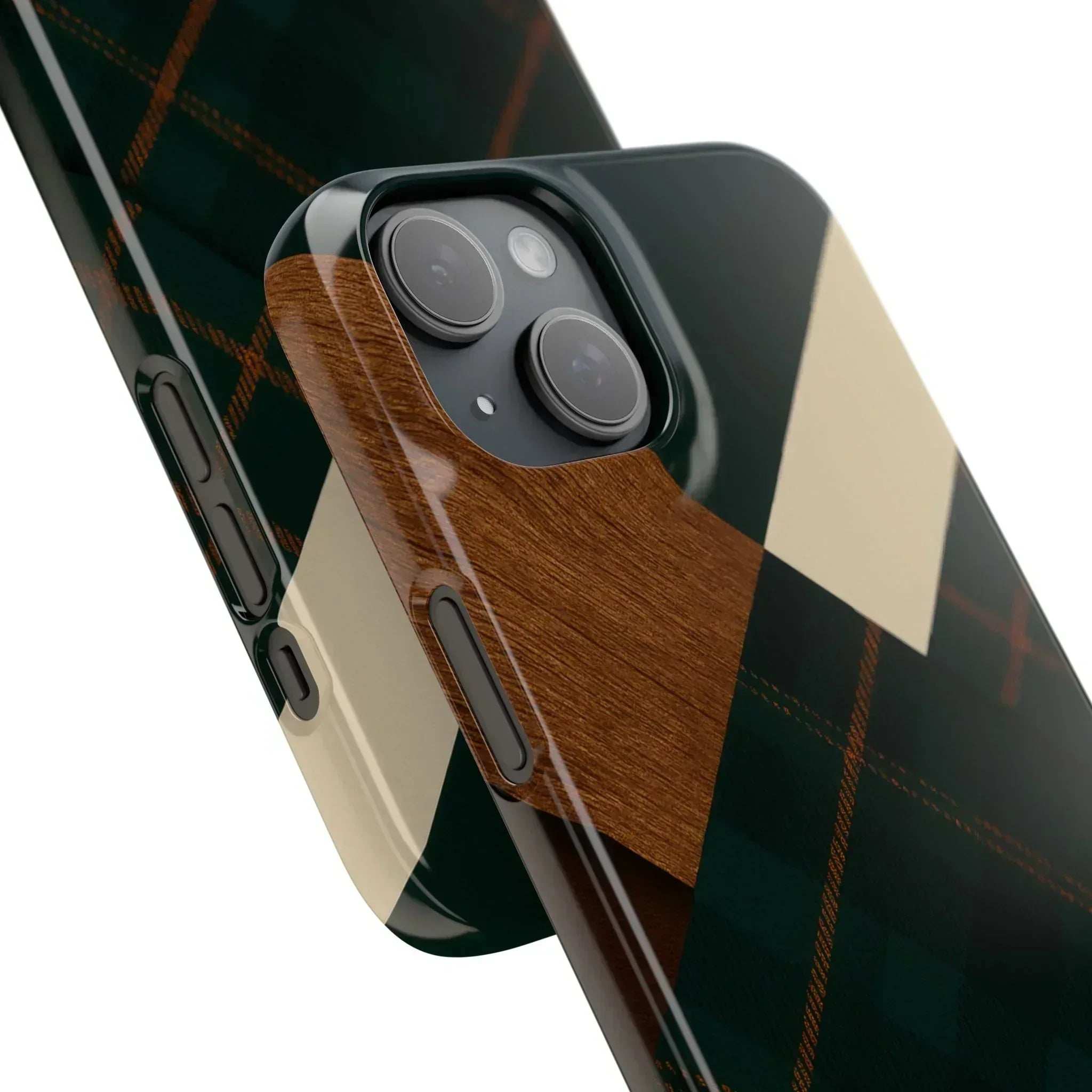 Rustic Green Phone Case for iPhone 8-16 and Galaxy S20-S24 - KARARMDESIGN