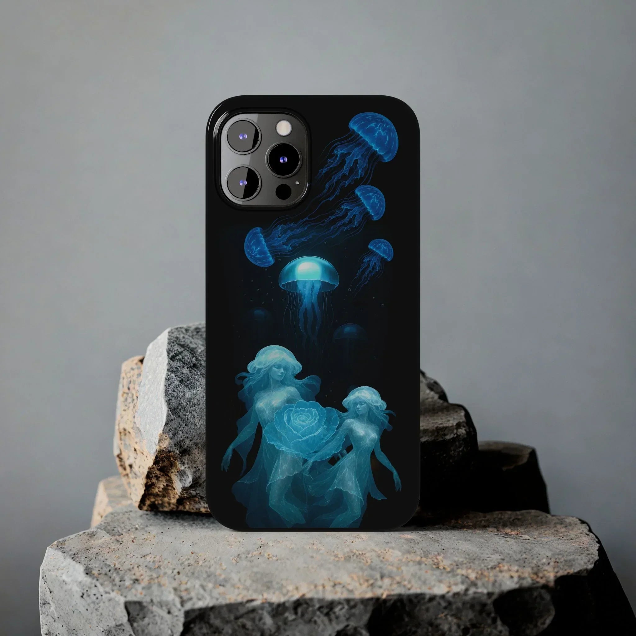 Jellyfish Rose Phone Case for iPhone 7-17 Models - KARARMDESIGN
