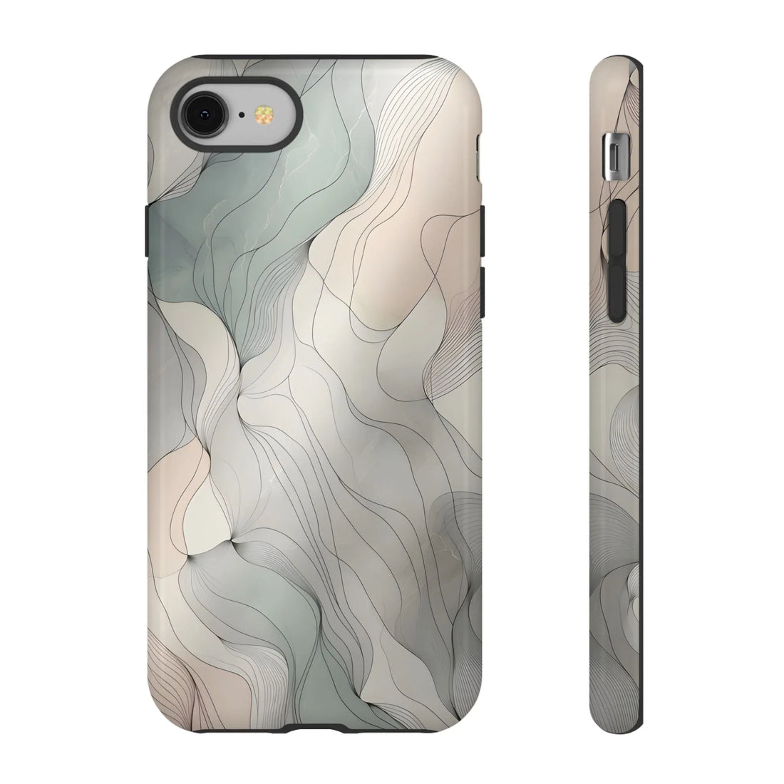 Pastel Wave Phone Case – Minimalist Design for iPhone & Pixel - KARARMDESIGN