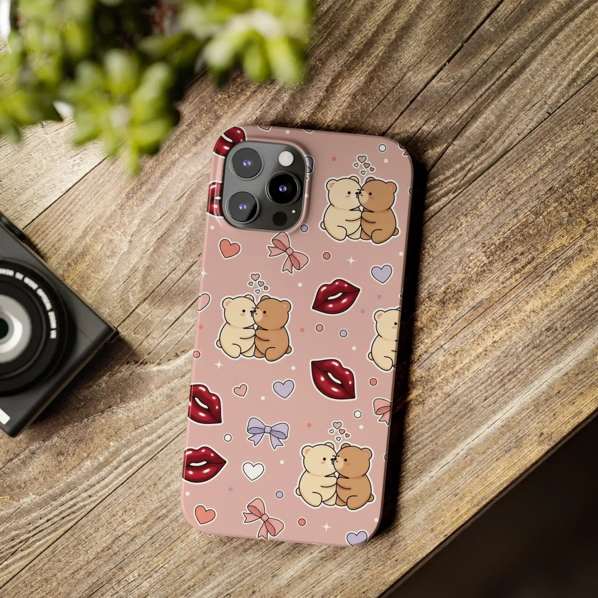 Bear Hug Bliss Phone Case for iPhone 11-17 - KARARMDESIGN