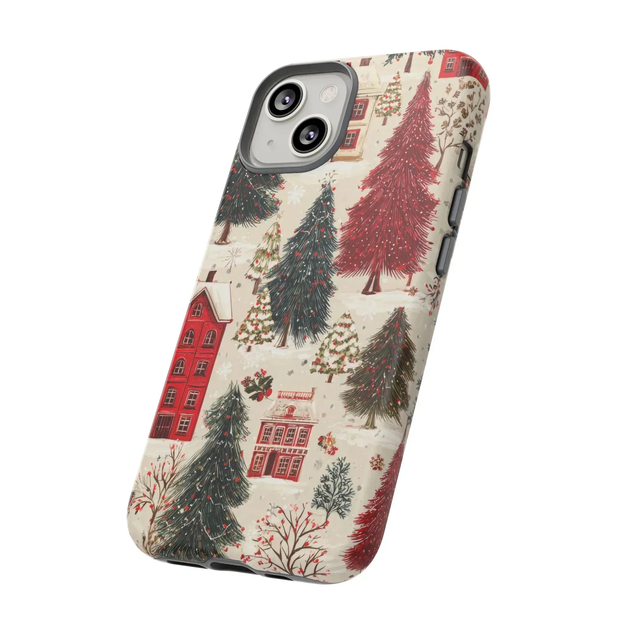 Cozy Winter Village Phone Case for iPhone 11-17 and Galaxy S10-S25 - KARARMDESIGN