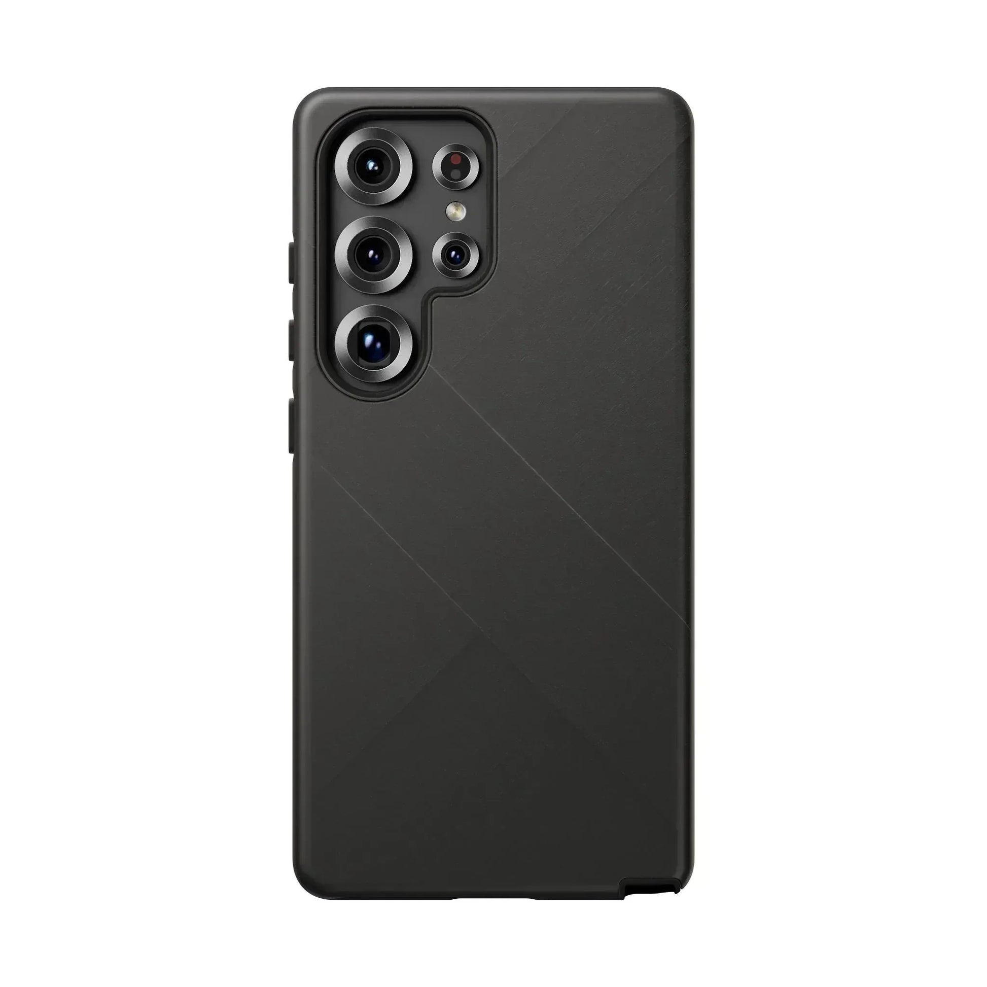 Matte Black Diagonal Line Phone Case for iPhone 8-16 and Galaxy S10-S25 - KARARMDESIGN