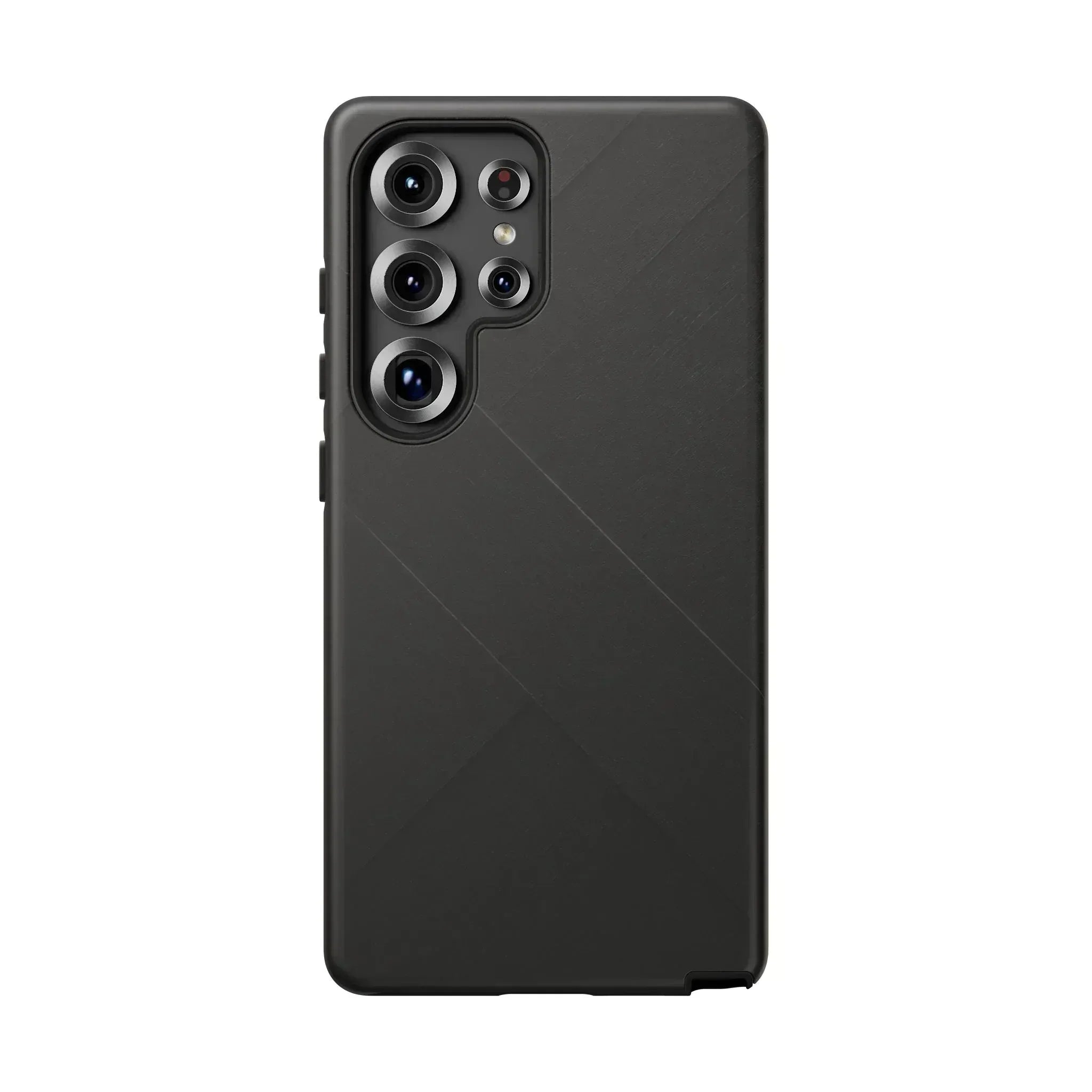Matte Black Diagonal Line Phone Case for iPhone 8-16 and Galaxy S10-S25 - KARARMDESIGN