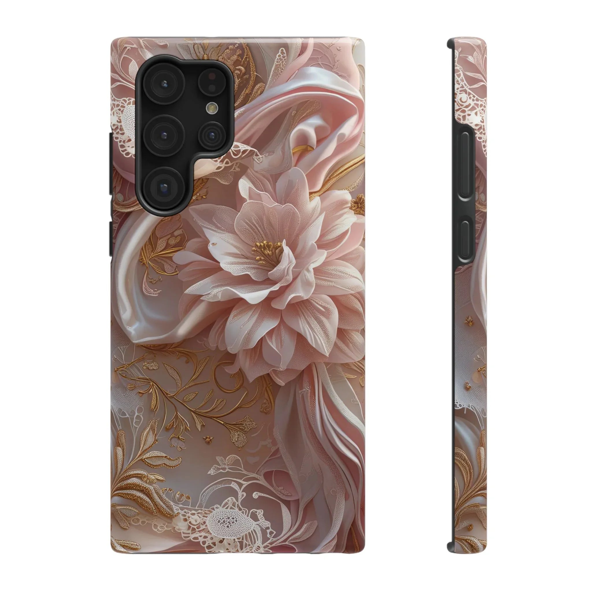 Elegant Floral Phone Case for iPhone 11-17 and Samsung Galaxy S21-S22 - KARARMDESIGN