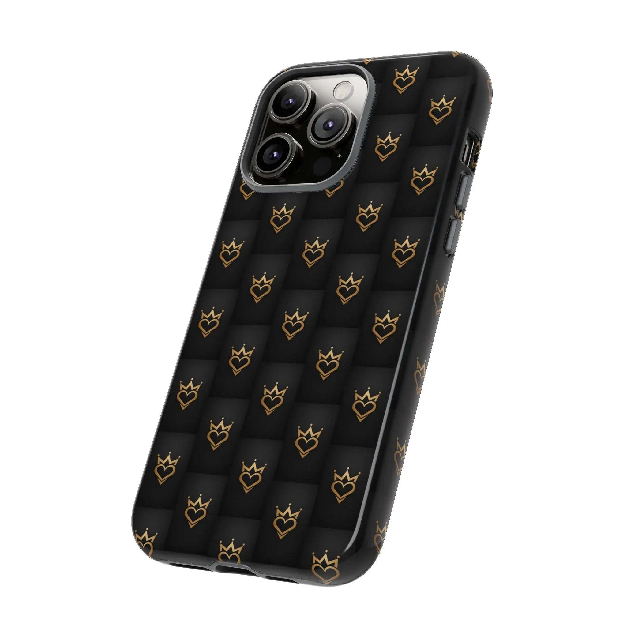 Crowned Heart Doodle Phone Case for iPhone 11-17 & Galaxy S10-S25 - KARARMDESIGN