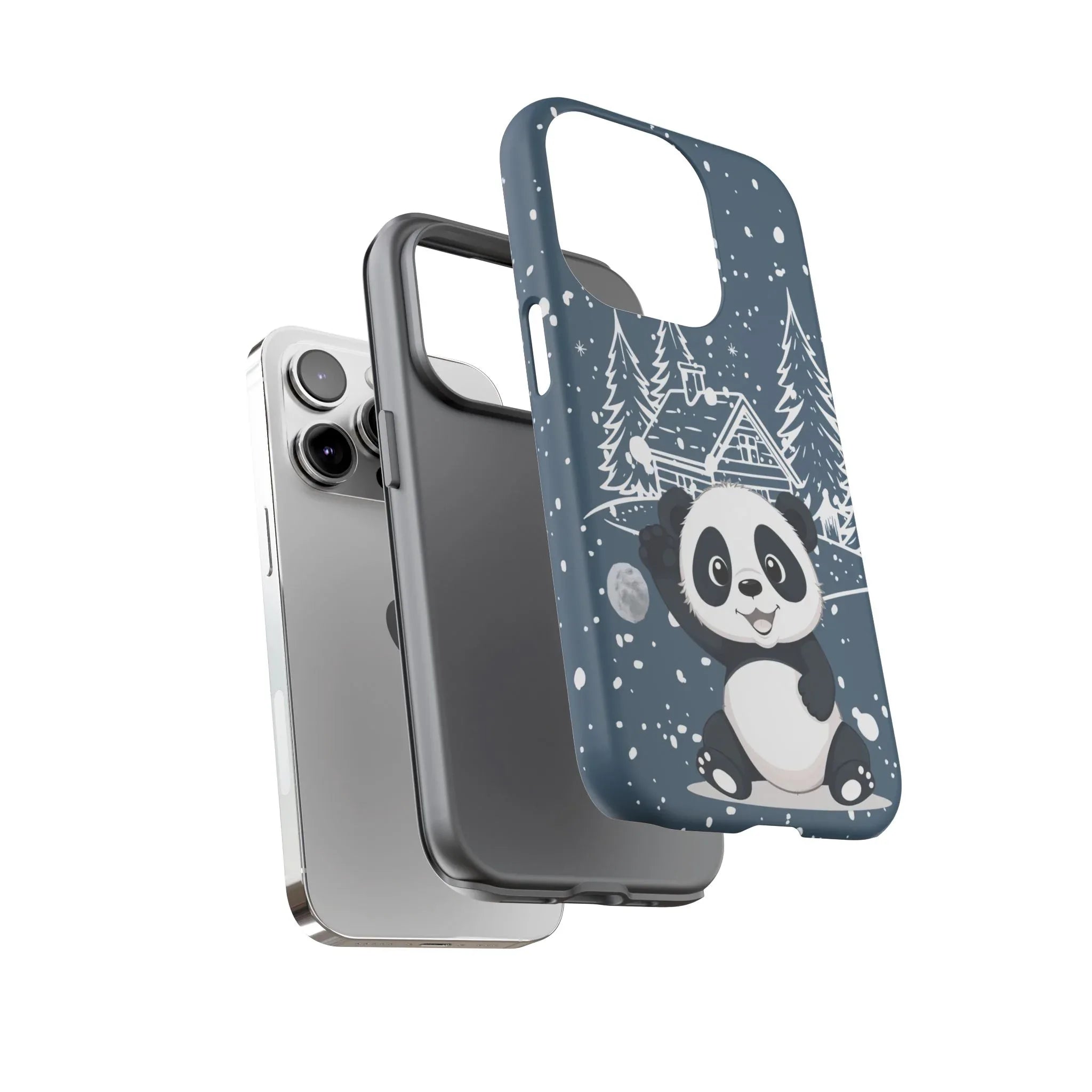 Cute Panda in a Winter Wonderland Phone Case for iPhone 8-17 - KARARMDESIGN