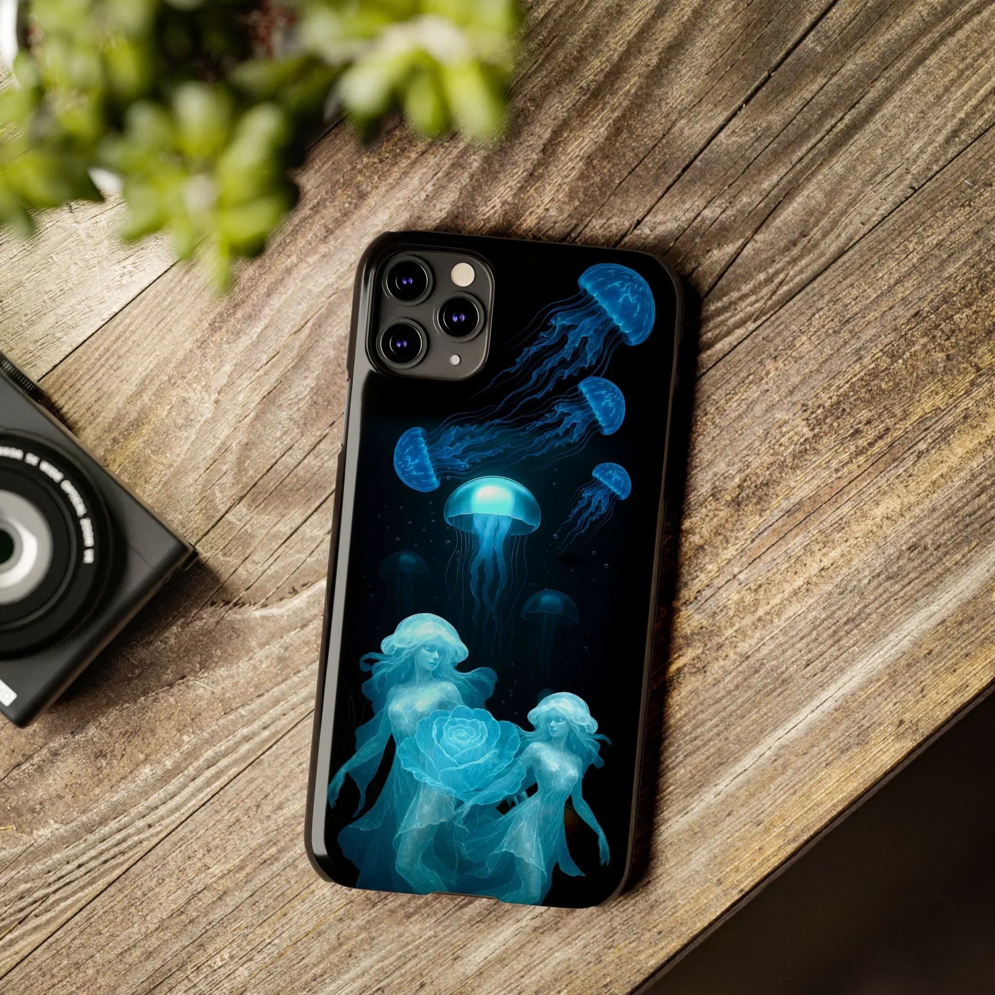 Jellyfish Rose Phone Case for iPhone 7-17 Models - KARARMDESIGN