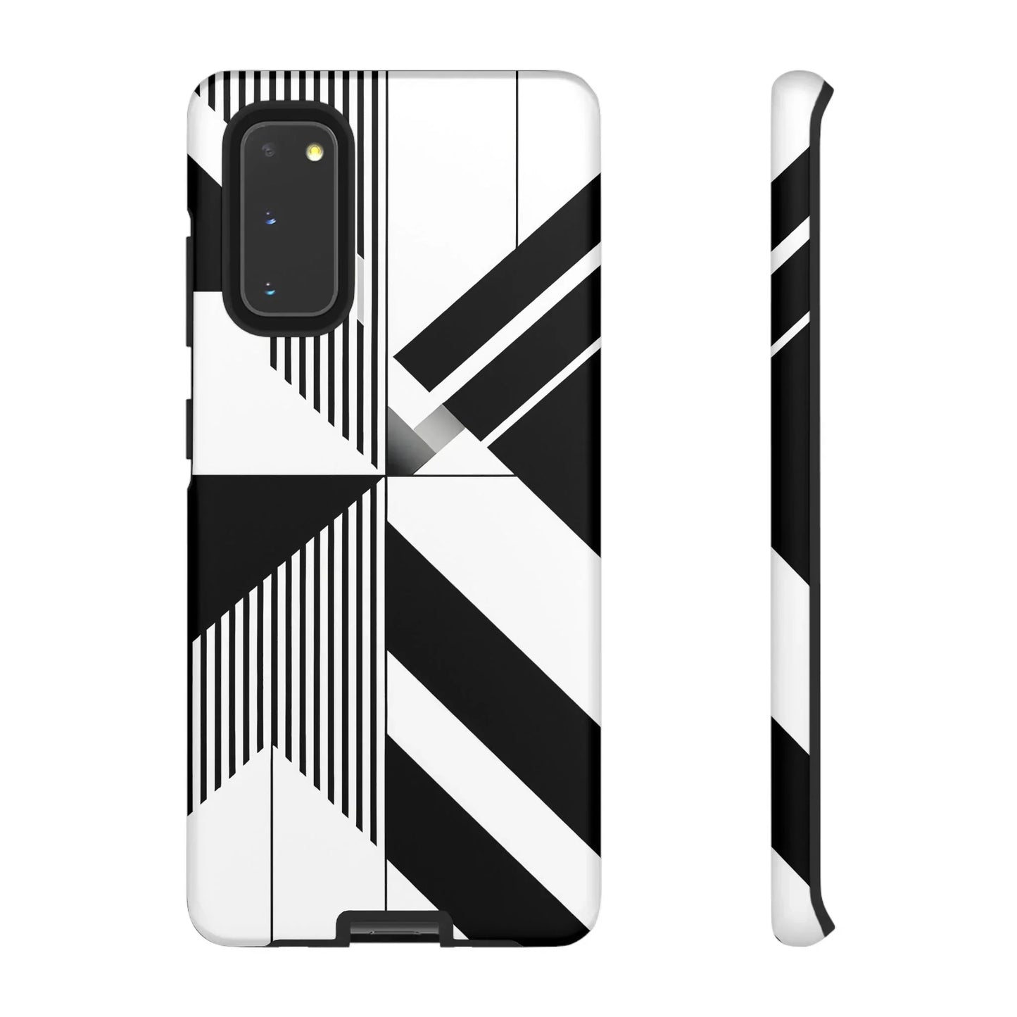 Monochrome Tough Phone Case for iPhone 11-16 and Samsung Galaxy S10–S25 Models - KarArmDesign