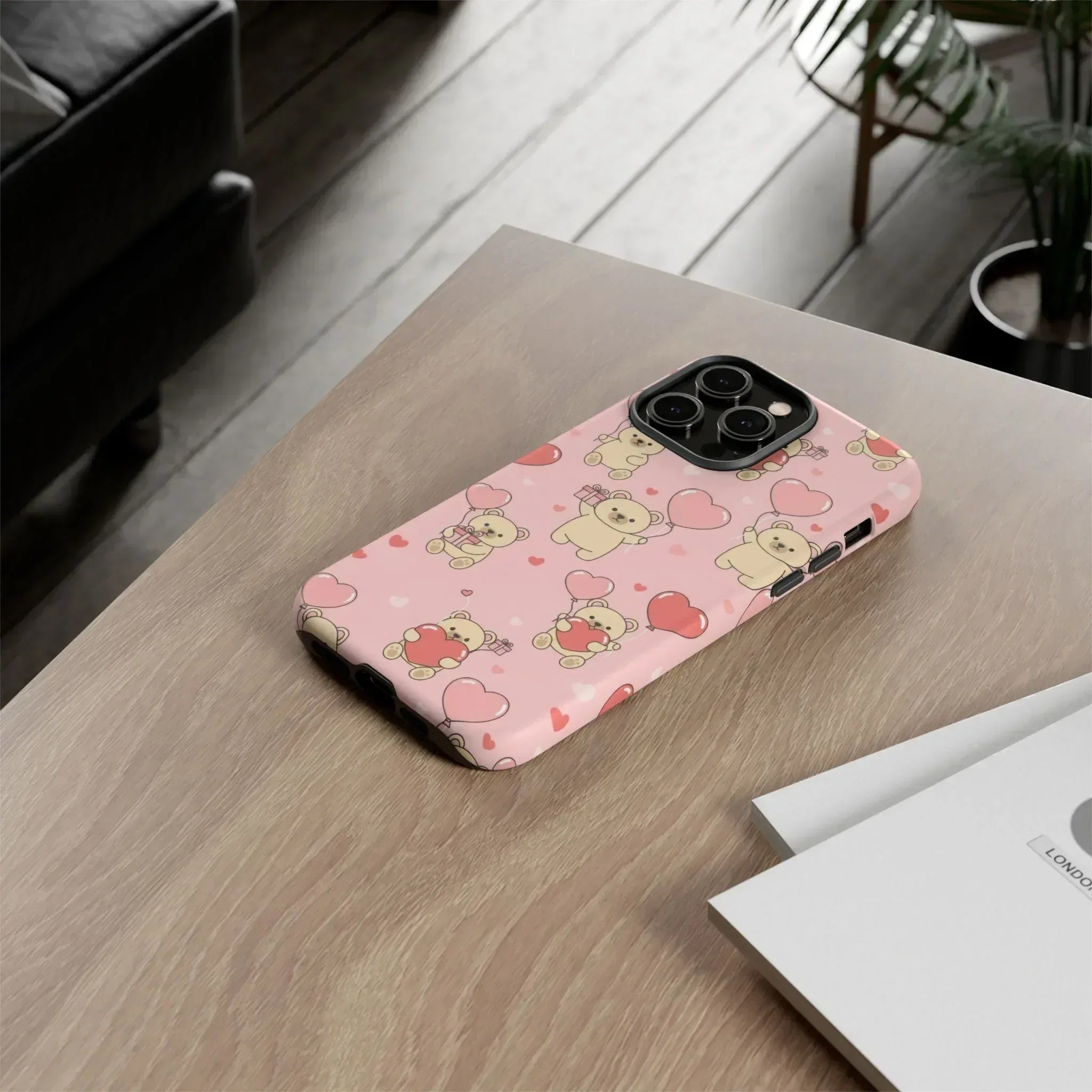 Teddy's Valentine Parade Phone Case for iPhone 11-17 and Galaxy S21-S25 - KARARMDESIGN