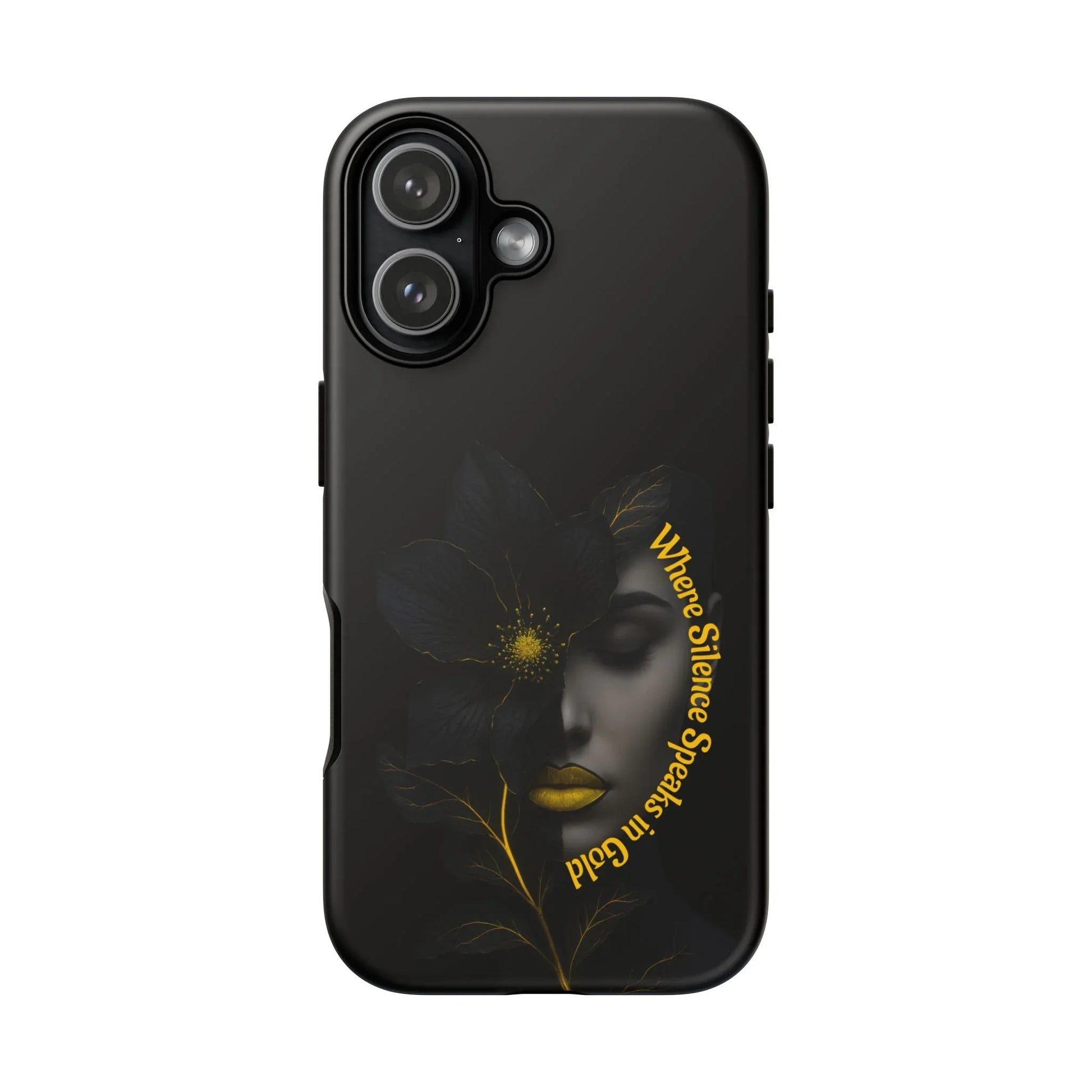 Golden Silence Phone Case for iPhone 17, Air, Pro, Pro Max - KARARMDESIGN