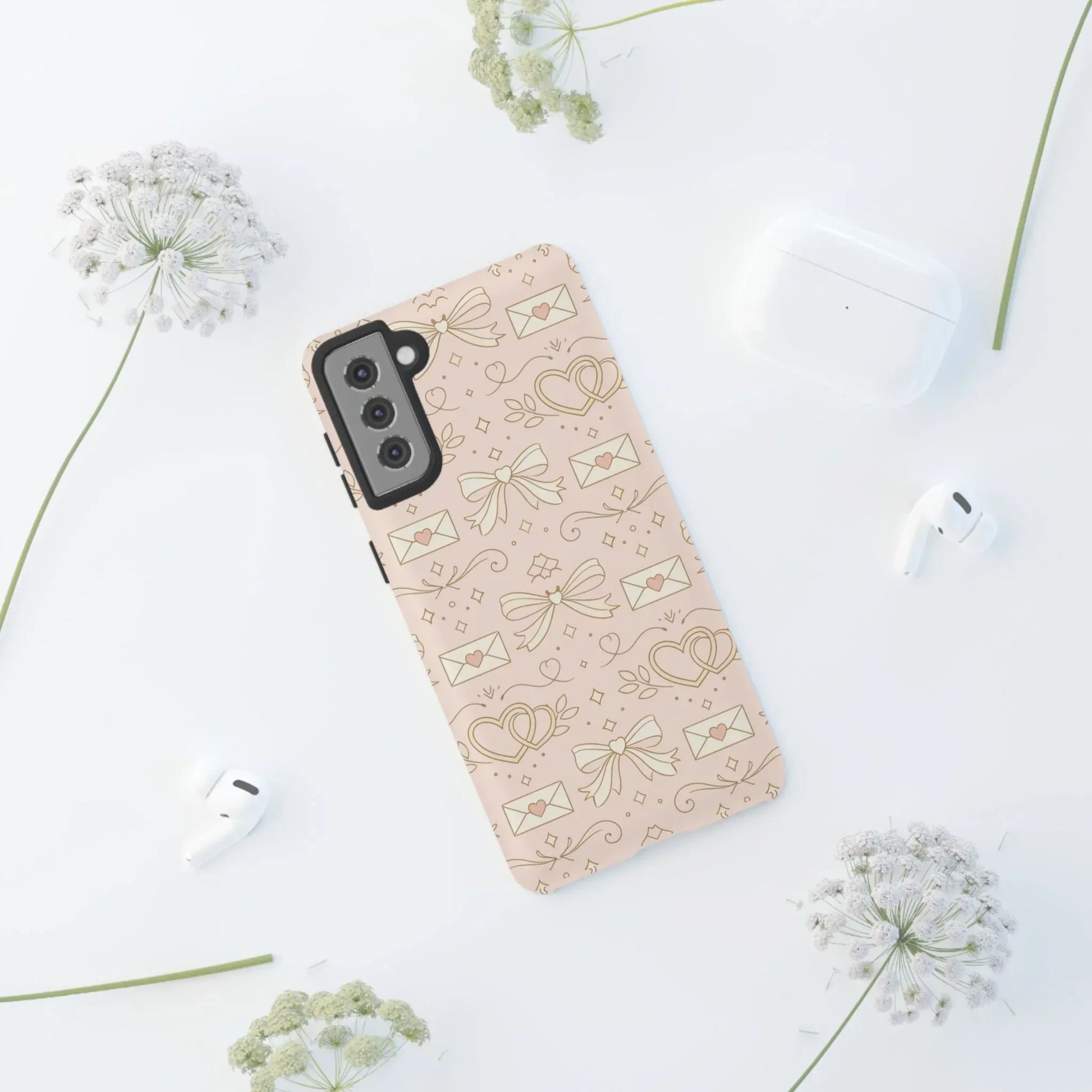 Sweet Romance Tough Phone Case for iPhone 11–17 & Galaxy S10–S25 - KARARMDESIGN