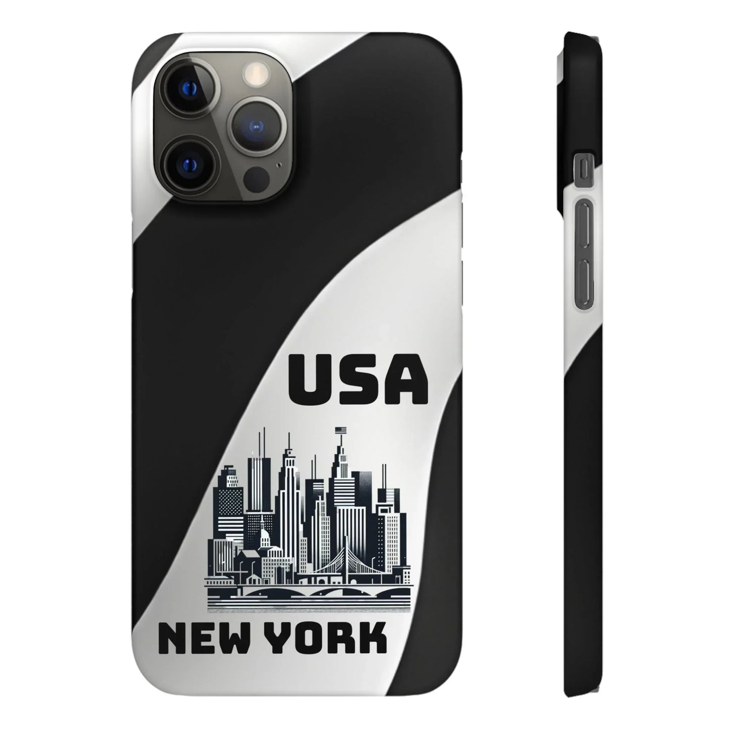 Monochrome New York City Skyline Phone Case for iPhone, Galaxy & Pixel - KarArmDesign