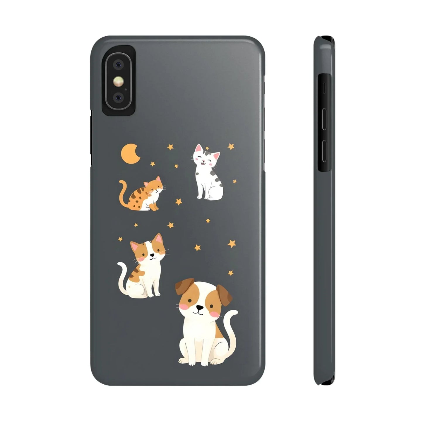 Cute Cat and Dog Phone Case for iPhone 7-16 Models - KarArmDesign
