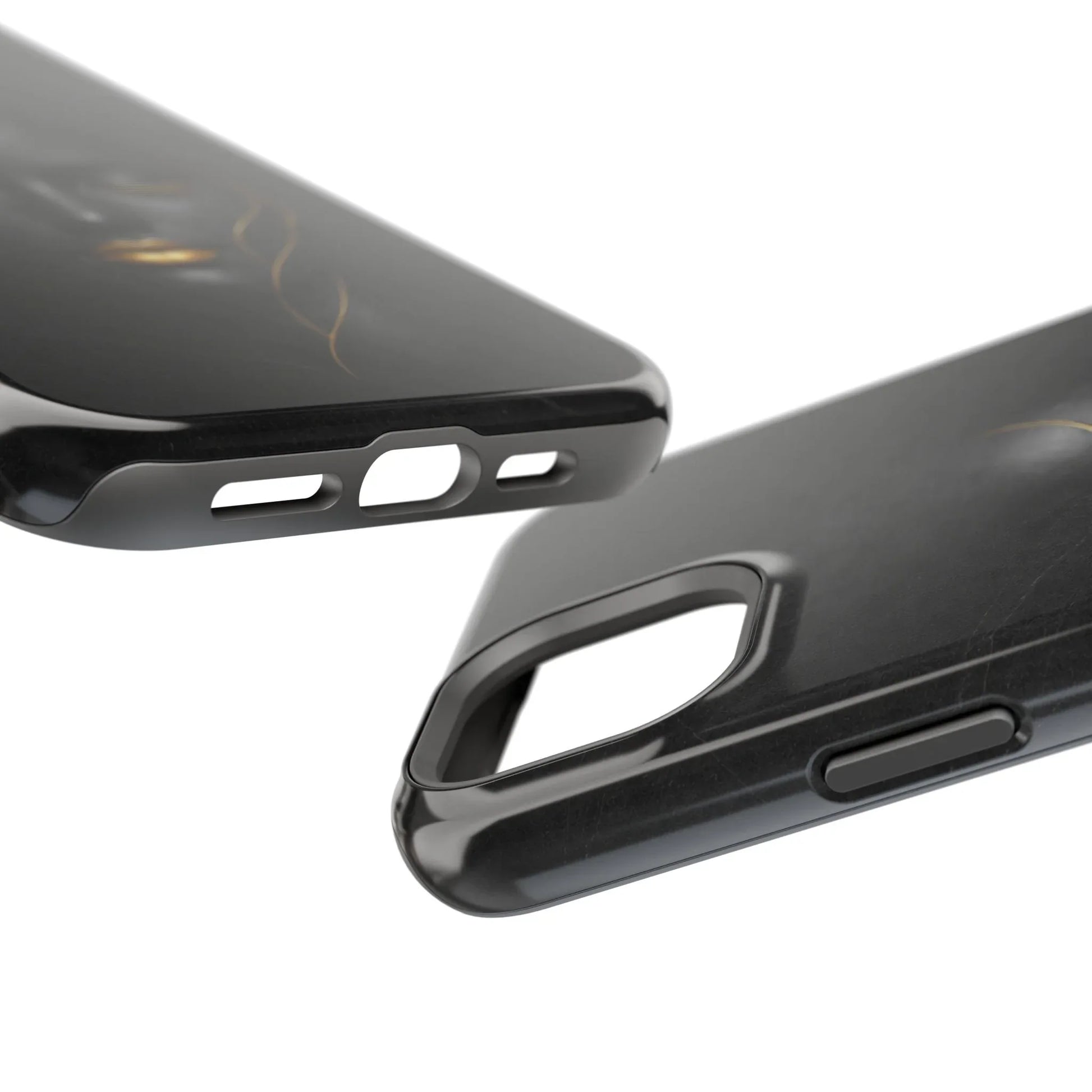 Black Gold Face Phone Case for iPhone 13-17 - KARARMDESIGN