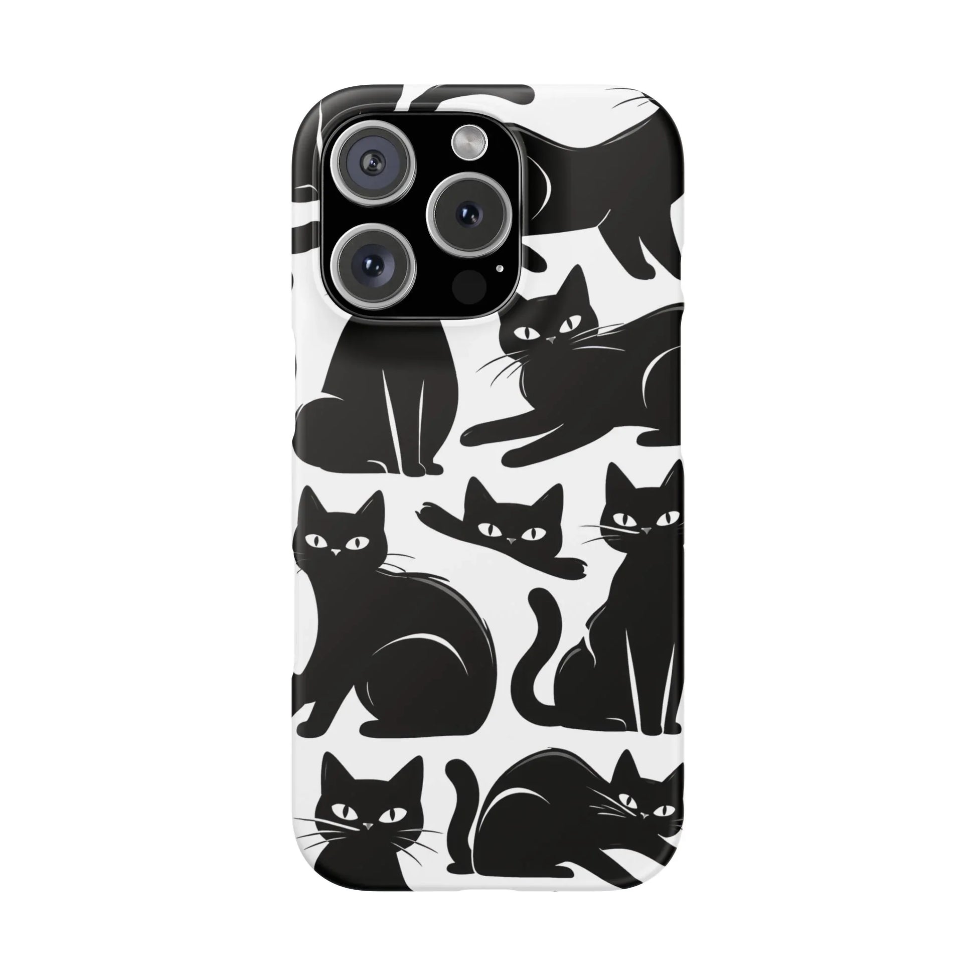 Black Cats Phone Case for iPhone 11-17 and Galaxy S20-S25 - KARARMDESIGN