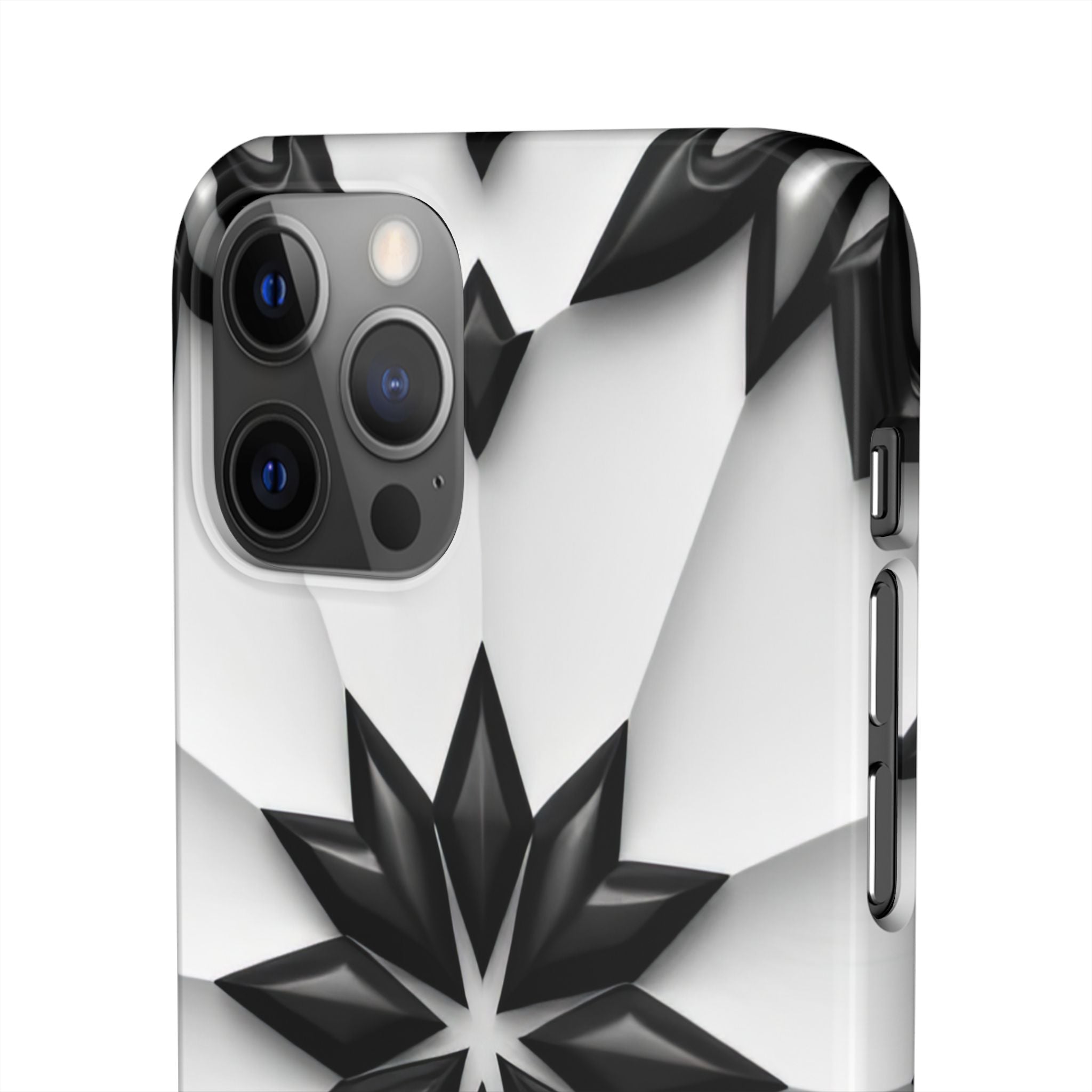 Black & White Geometric Snap Case for iPhone & Samsung Galaxy
