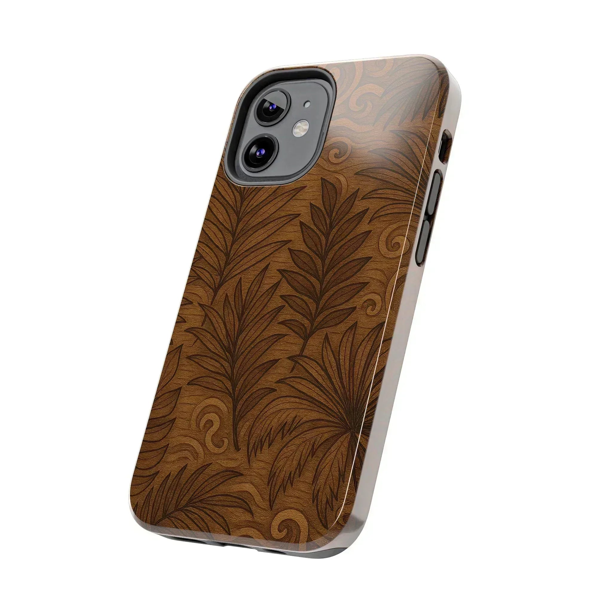Wood Leaf Armor Phone Case for iPhone and Galaxy - KARARMDESIGN