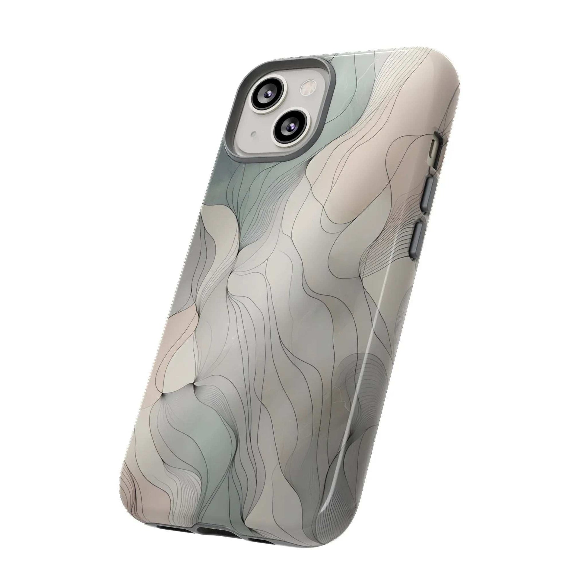 Pastel Wave Phone Case – Minimalist Design for iPhone & Pixel - KARARMDESIGN