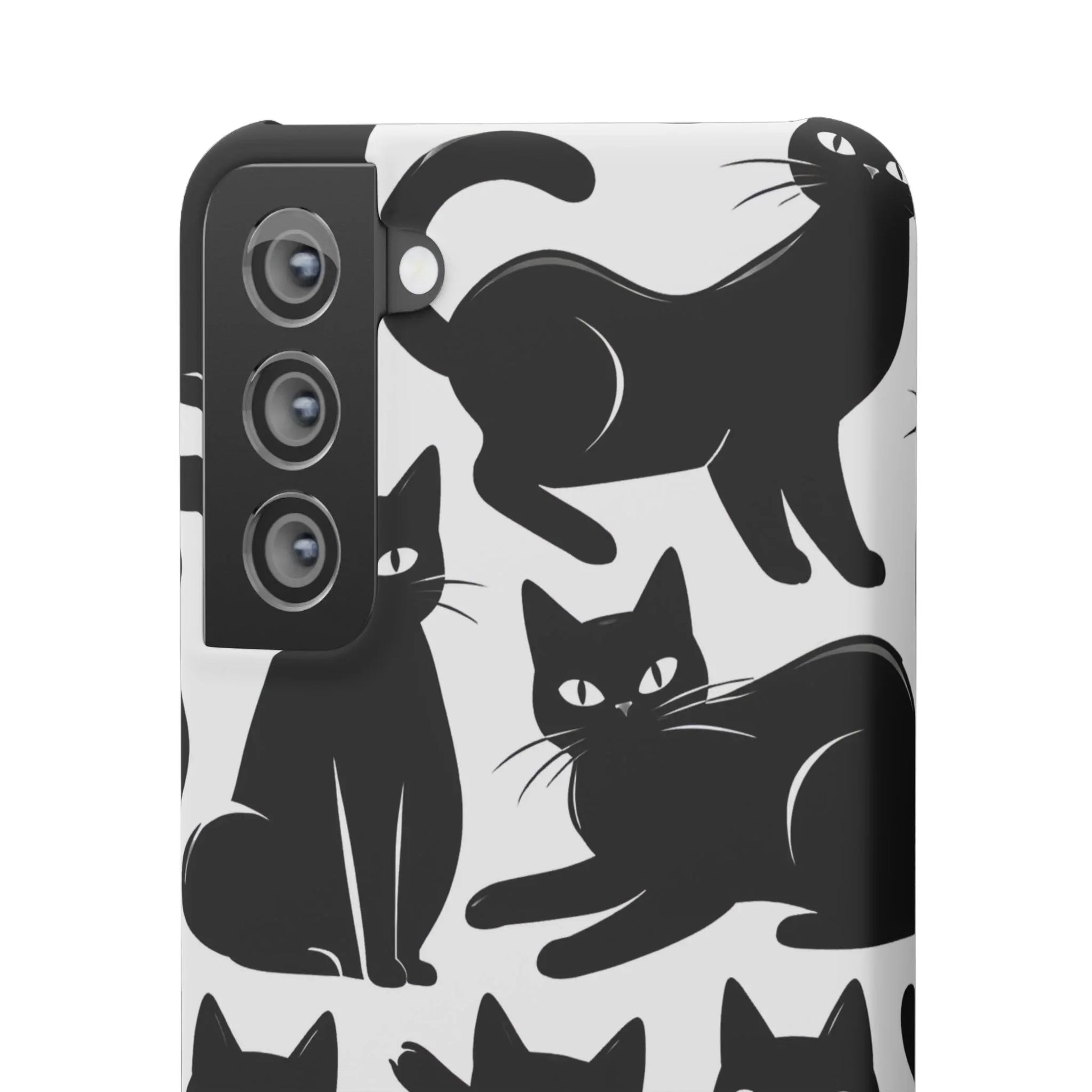 Black Cats Phone Case for iPhone 11-17 and Galaxy S20-S25 - KARARMDESIGN