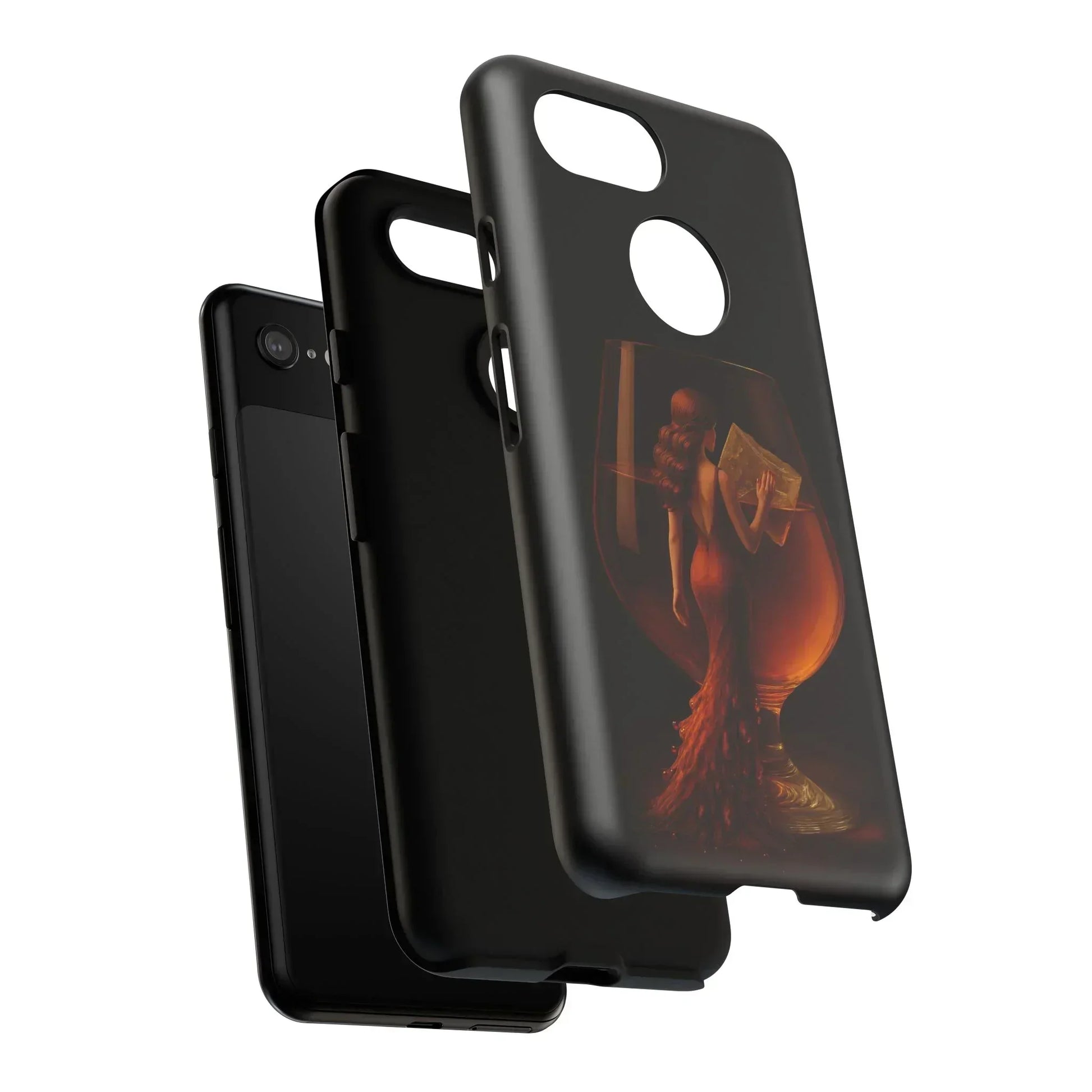 Elegant Midnight Lady Phone Case for iPhone 8-16 and Google Pixel up to 9 Models - KarArmDesign