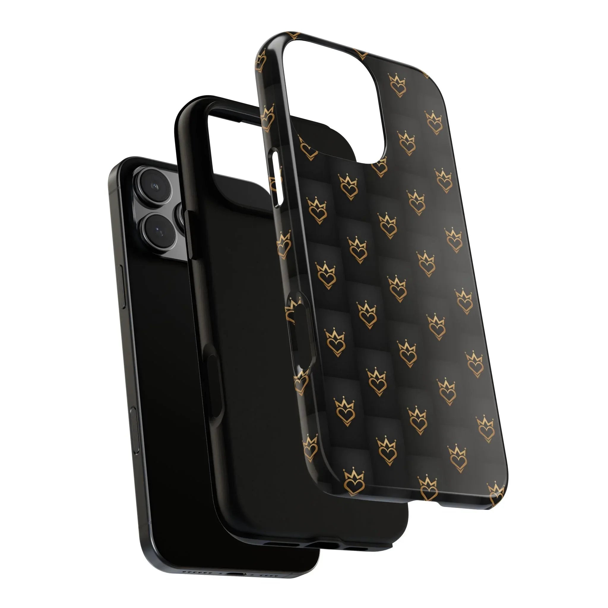 Crowned Heart Doodle Phone Case for iPhone 11-17 & Galaxy S10-S25 - KARARMDESIGN